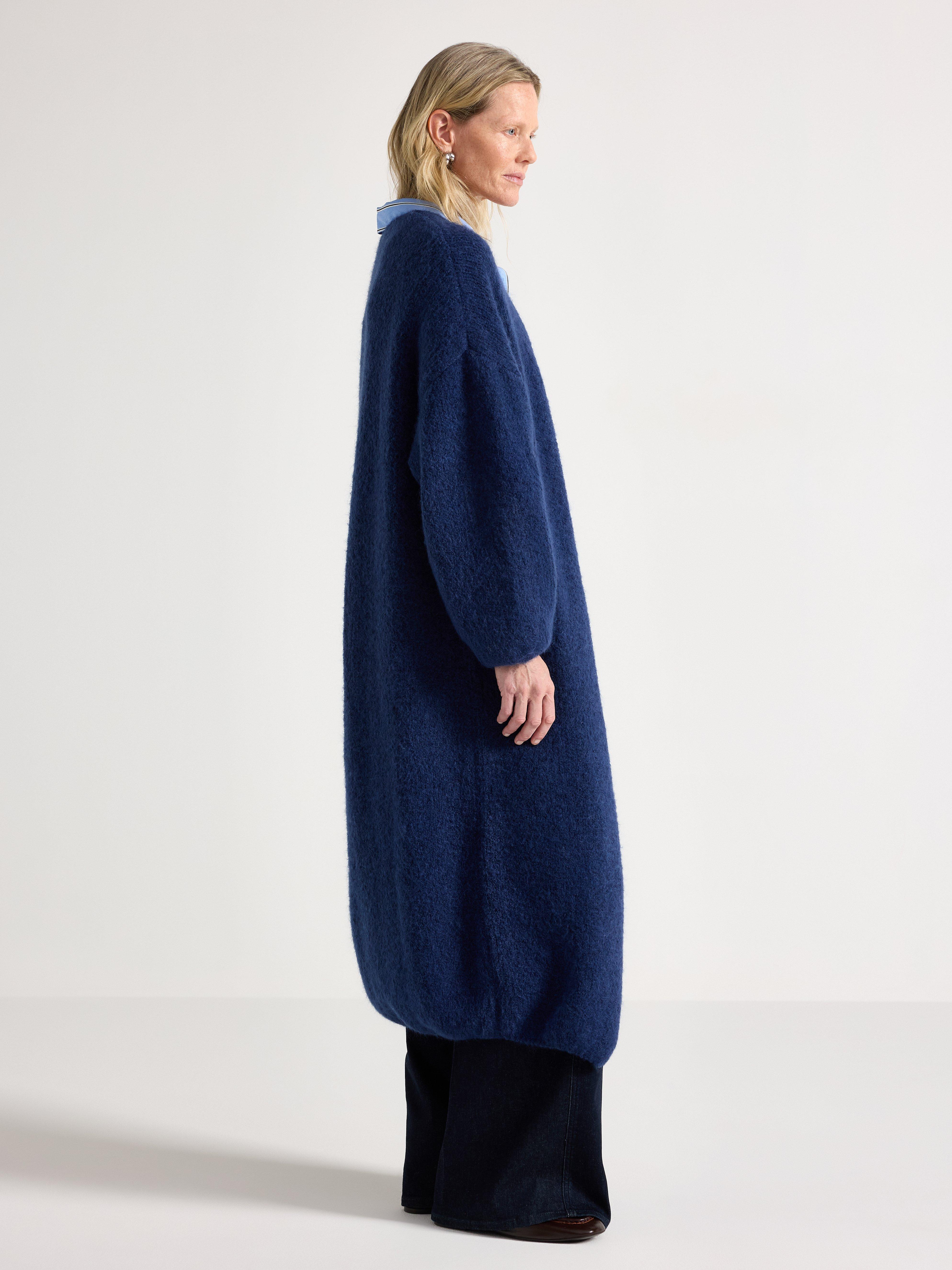 Maxi cardigan - Dame - Blå