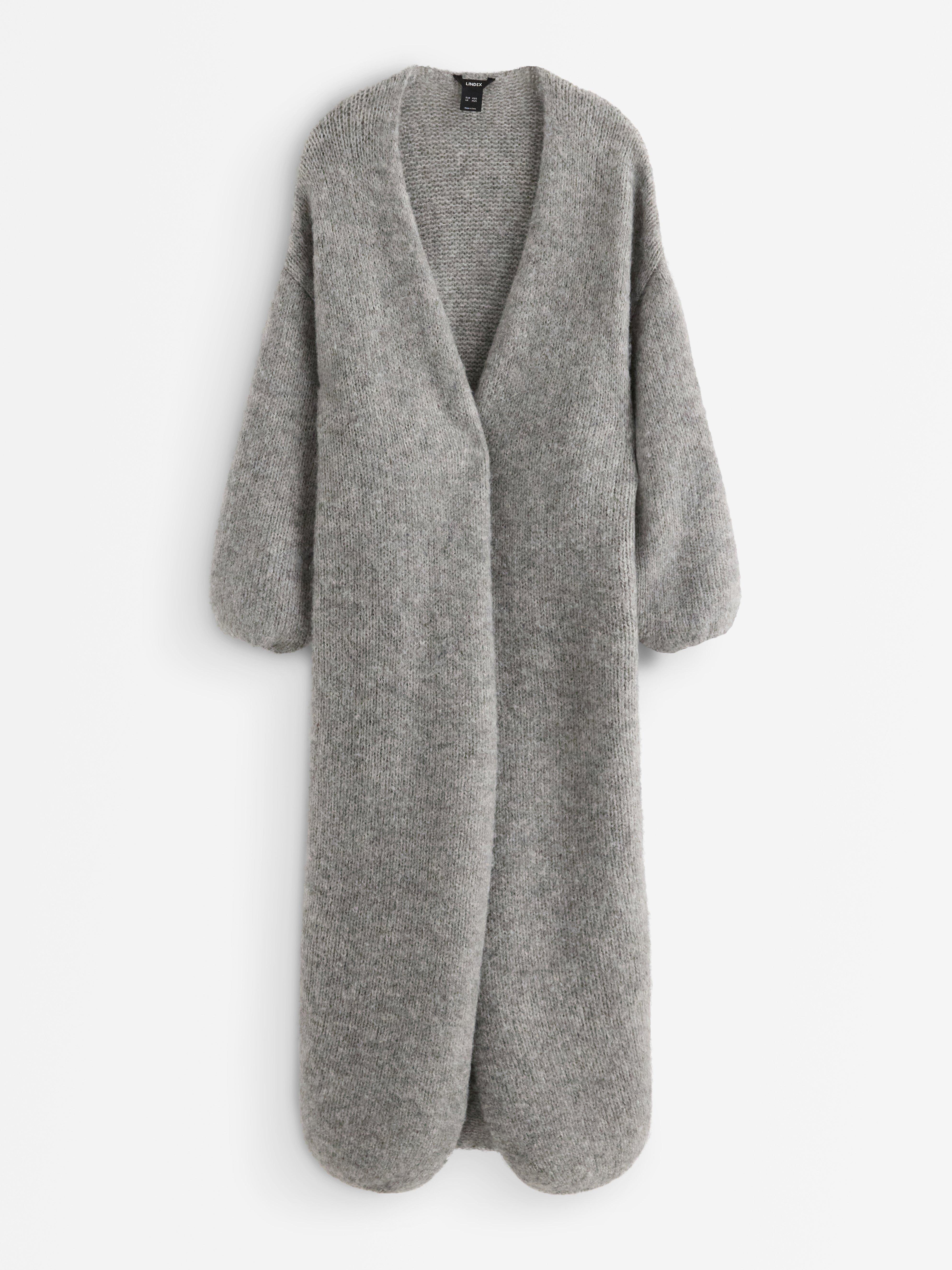 Maxi cardigan - Dam - Grå