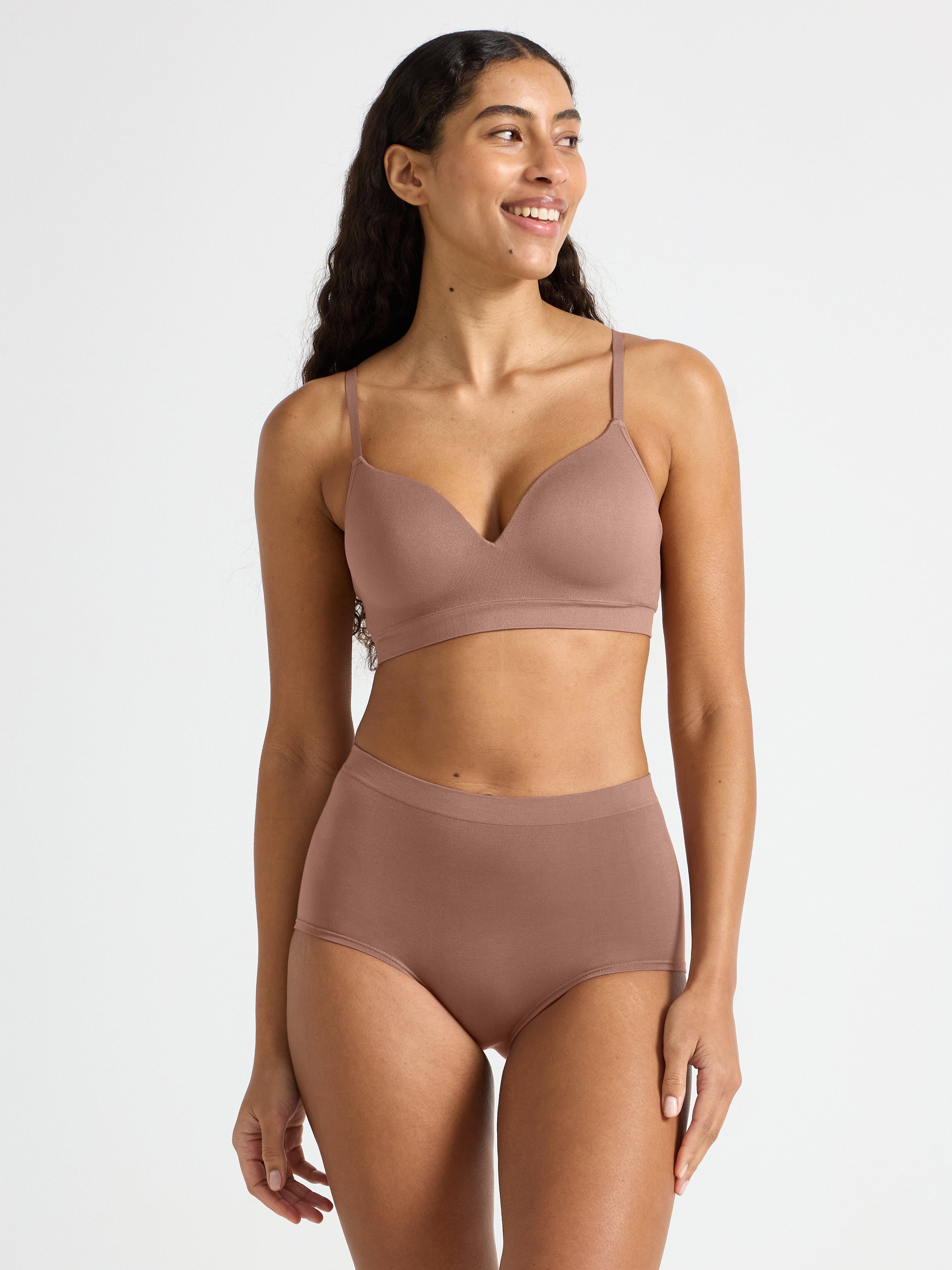 Kalhotky s vysokým pasem - Spodní prádlo - Hnědá