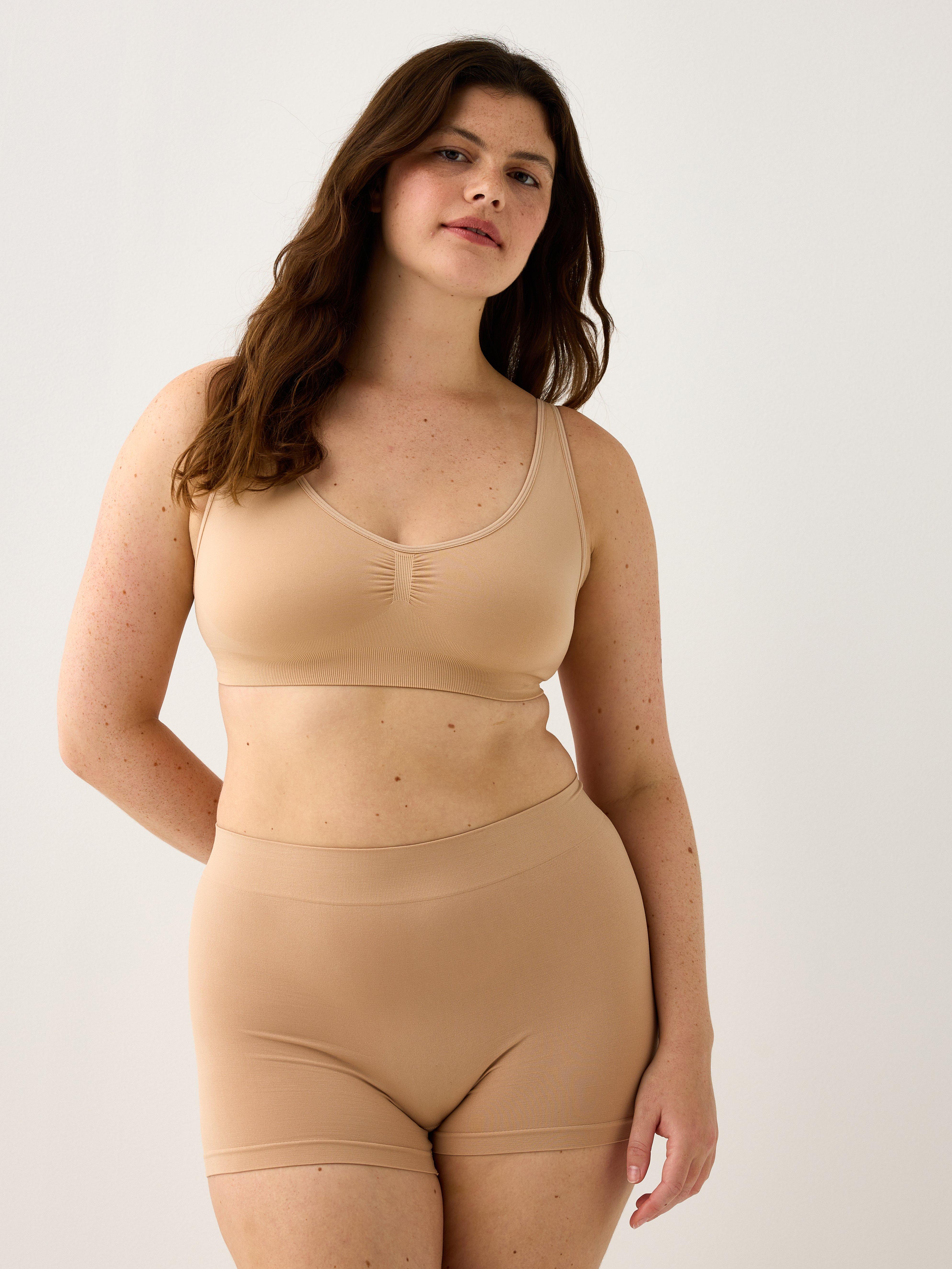 Boksershorts med høyt liv - Undertøy - Beige