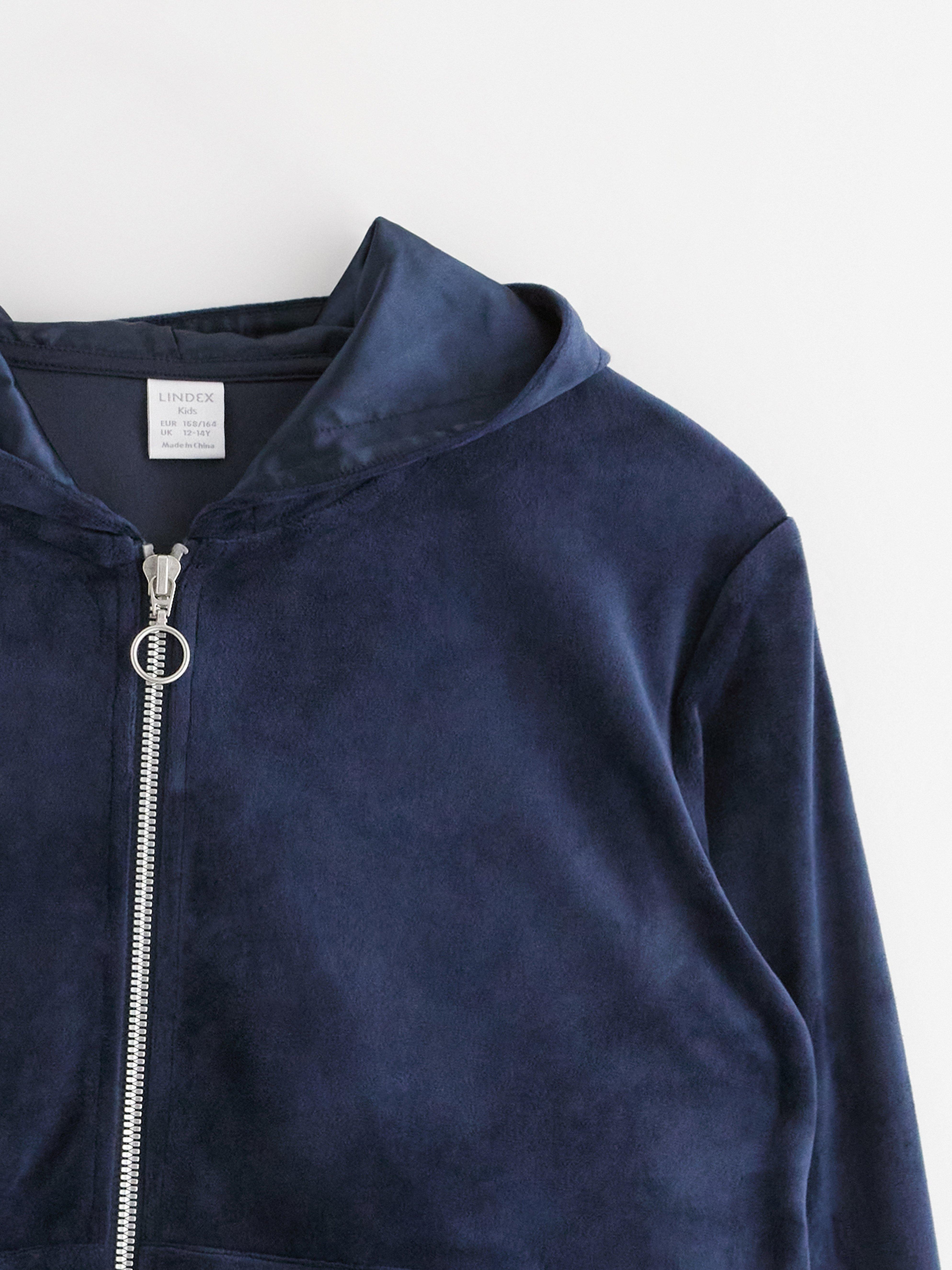 Sweatshirt med hætte - Børn - Blå
