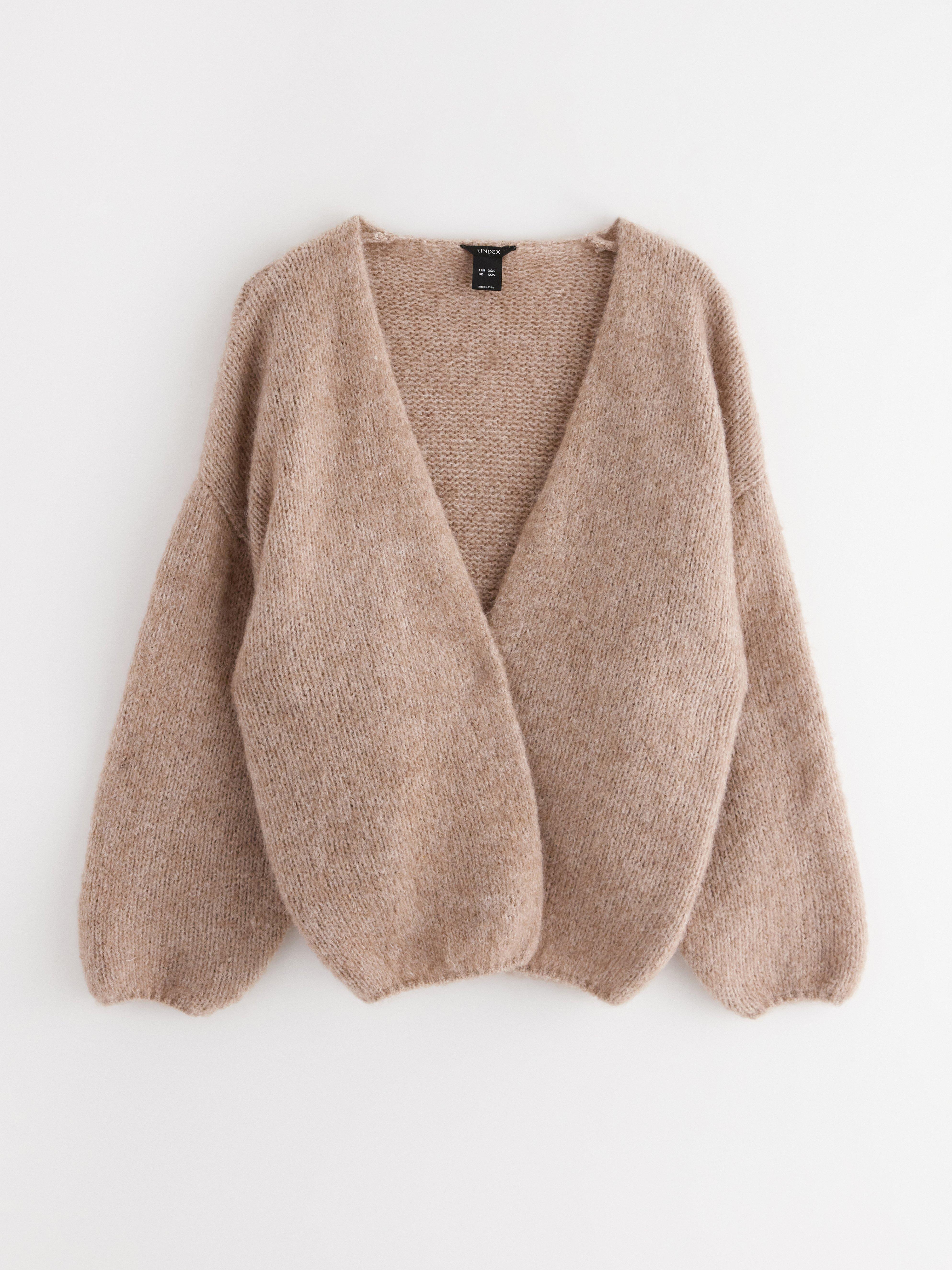 Neuletakki - Naiset - Beige