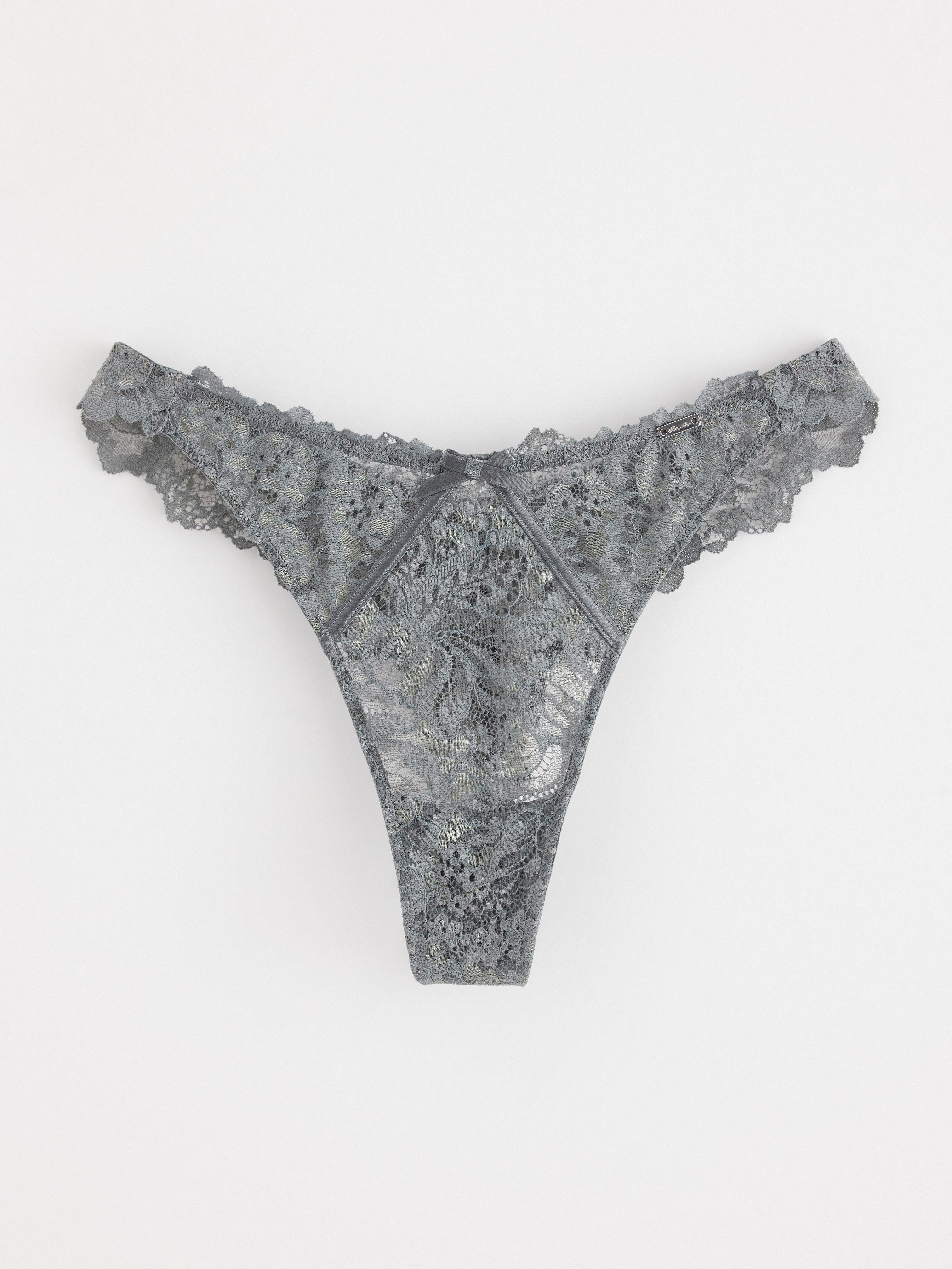 Thong Low - Lingerie - Grey