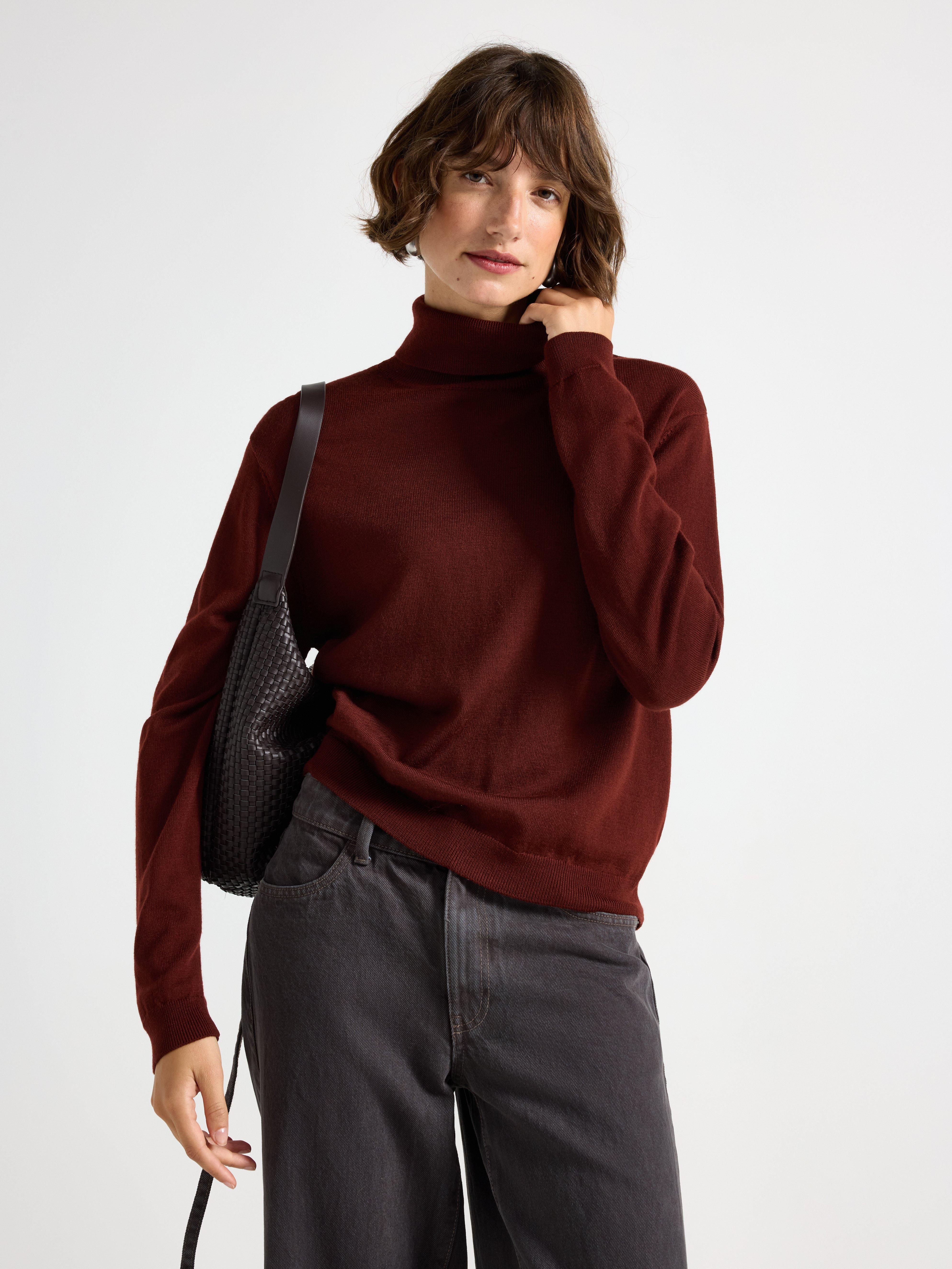 Roller Neck Sweater - Womens Wear - Orange