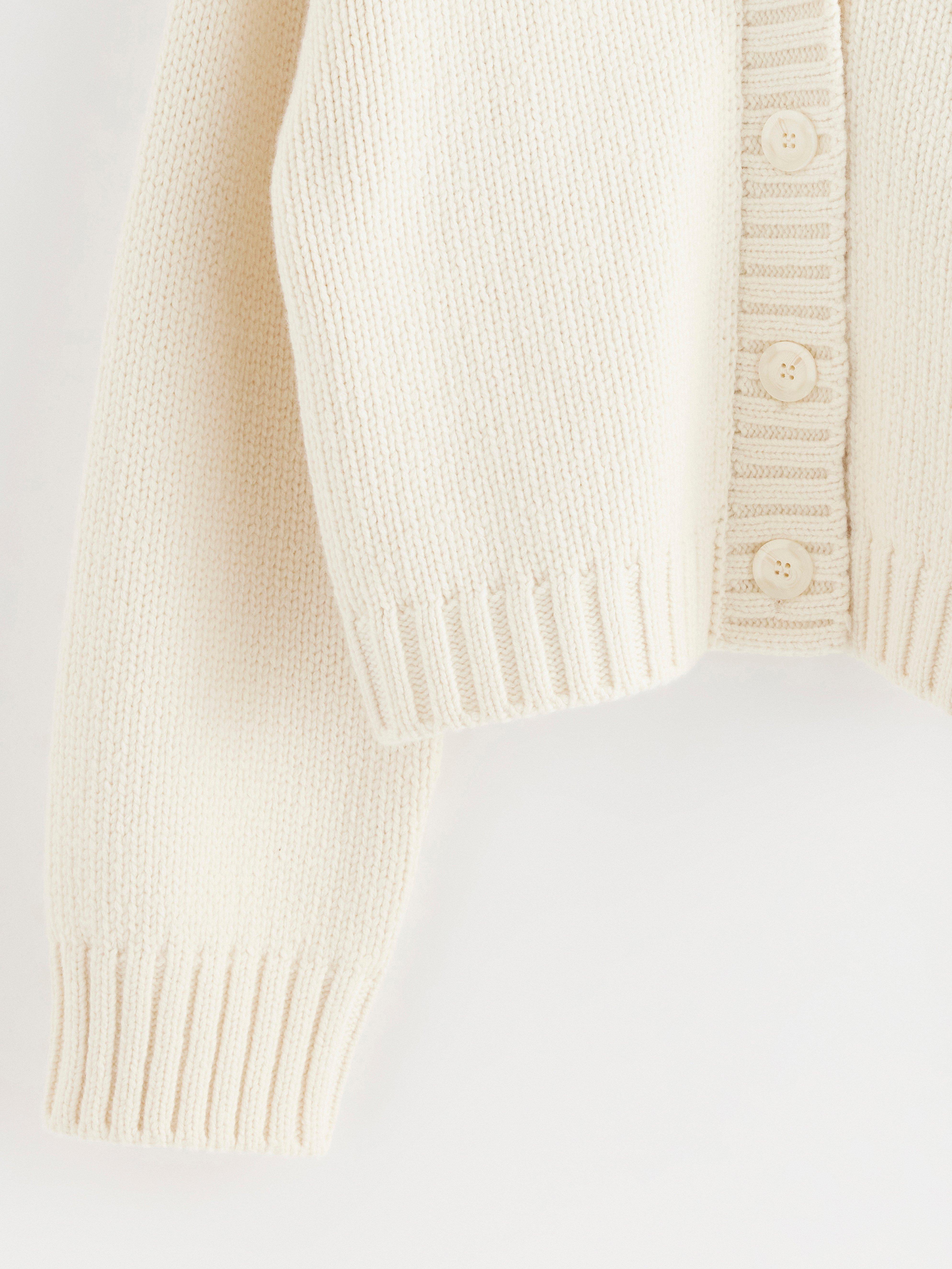 Cardigan - Dame - Hvid