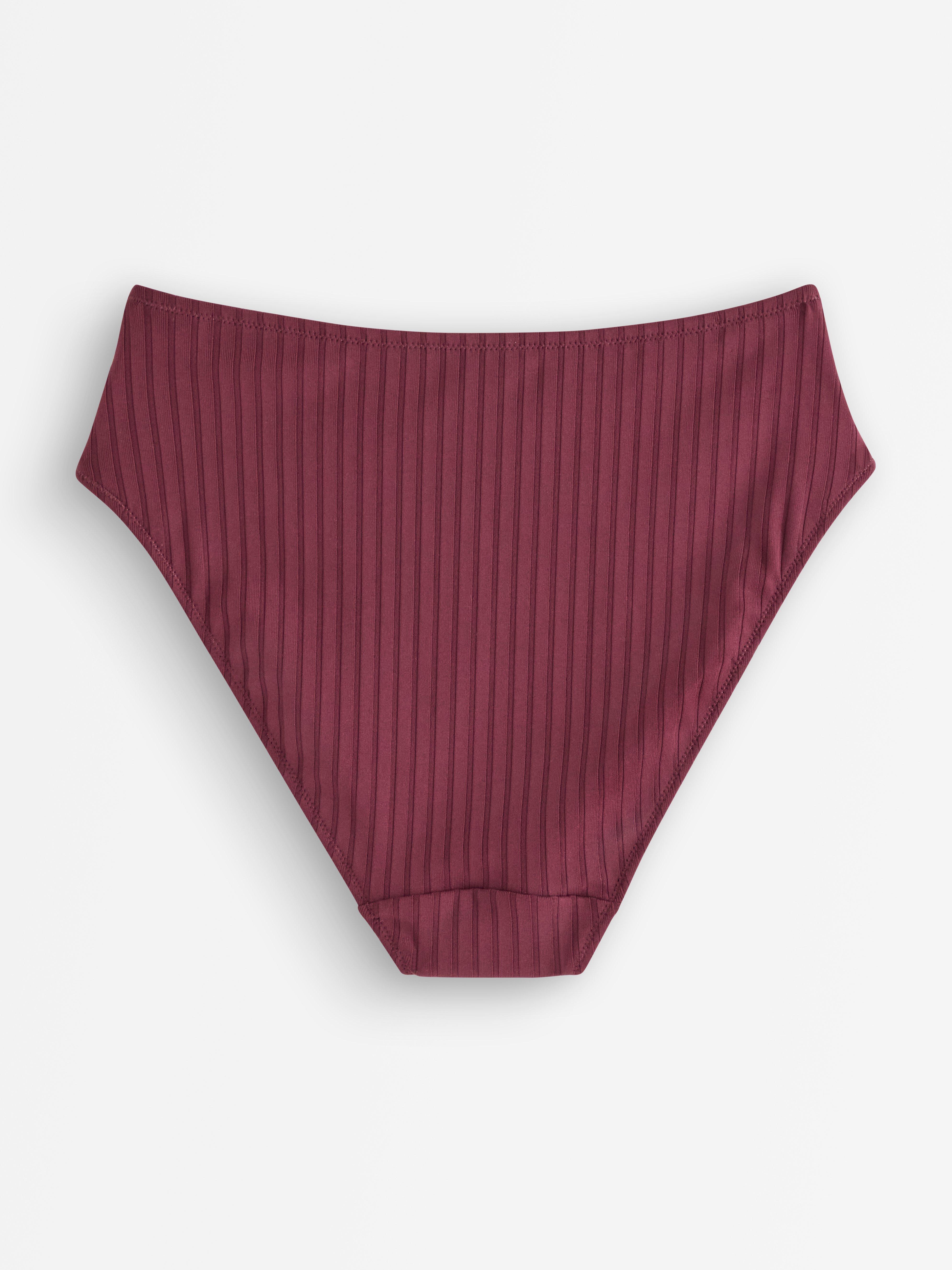 Bikini med høyt liv - Undertøy - Rød