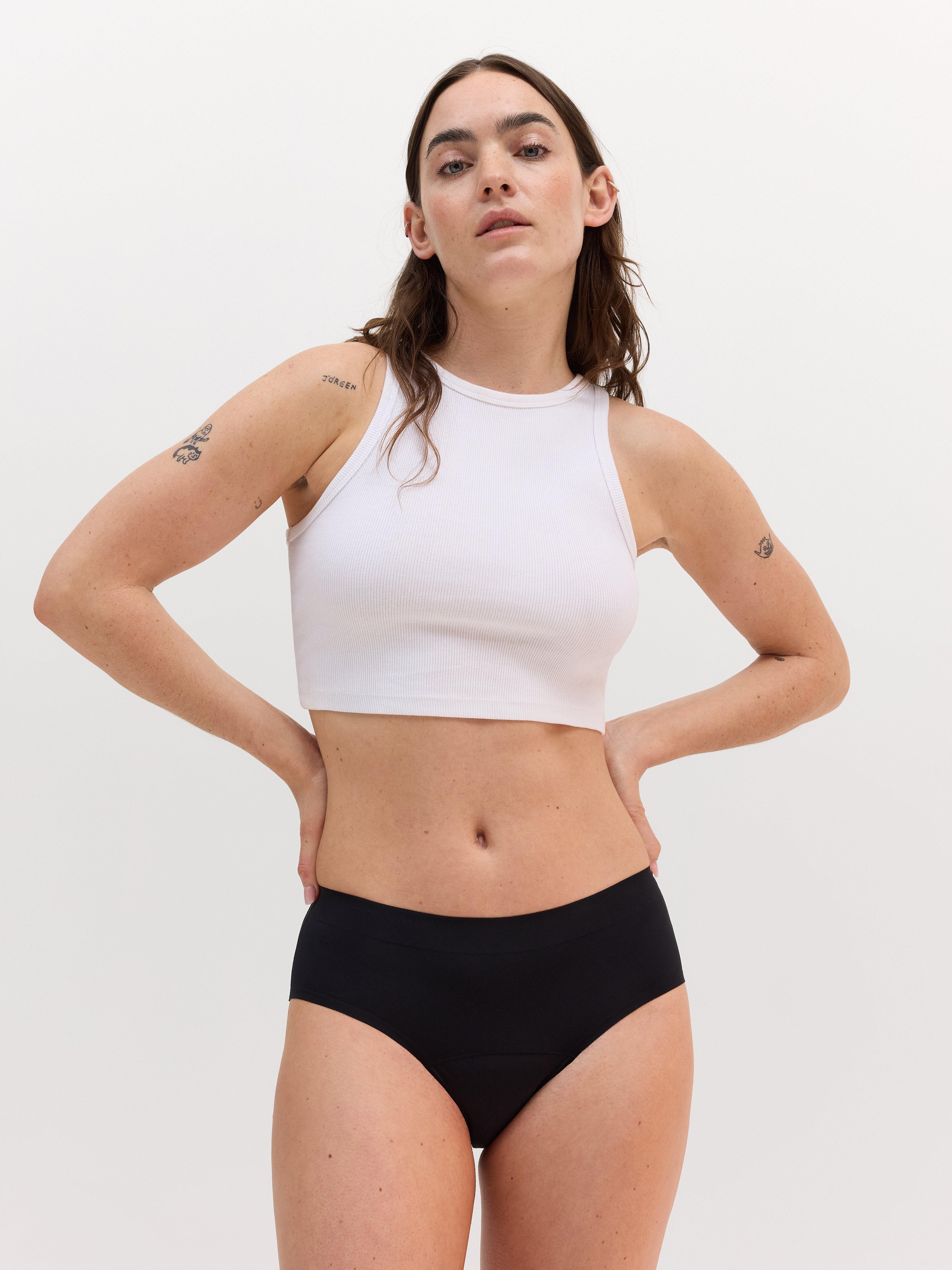 Menstruationssikkert undertøj - Female Engineering - Sort