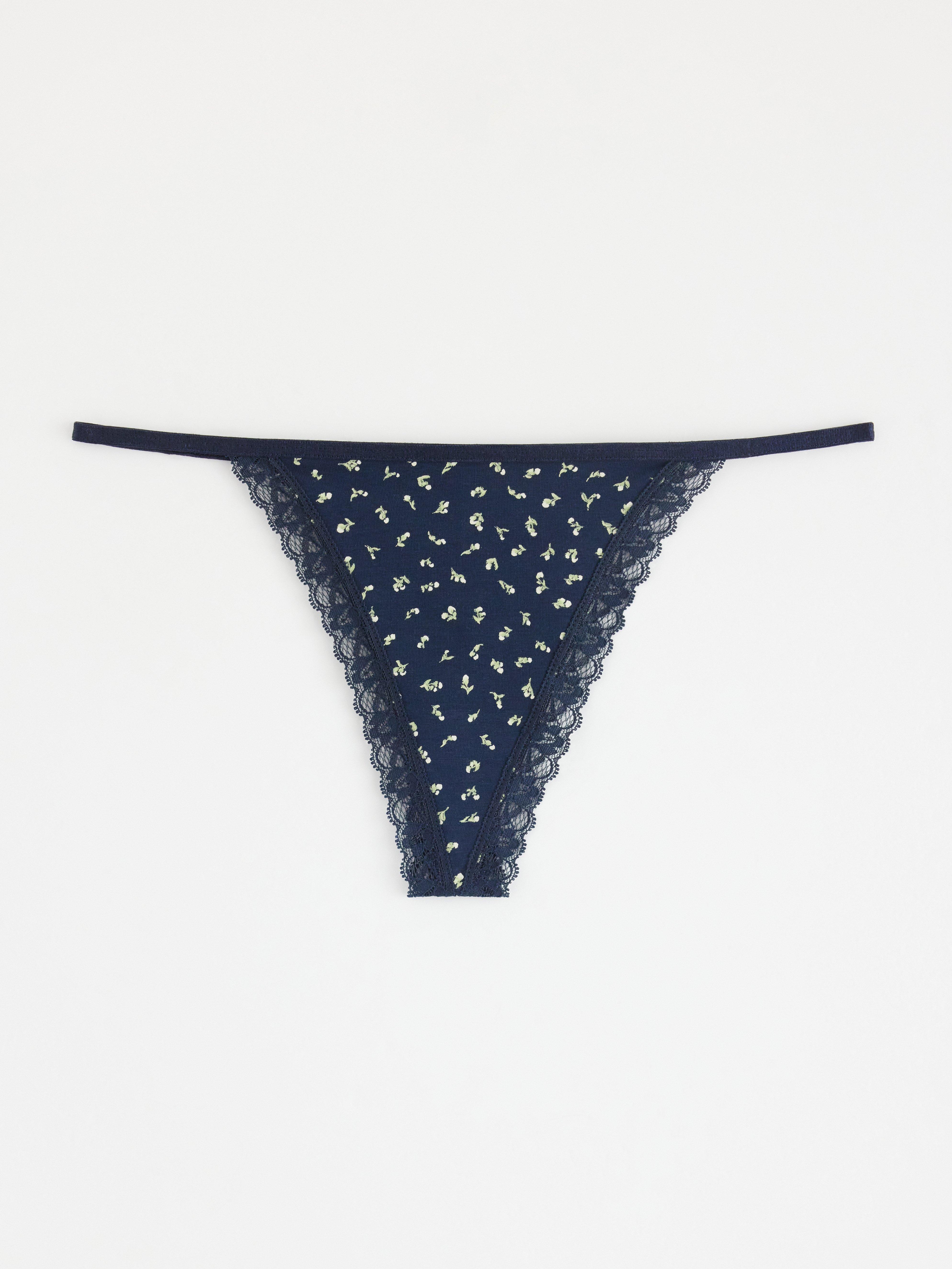 Thong Low - Lingerie - Blue