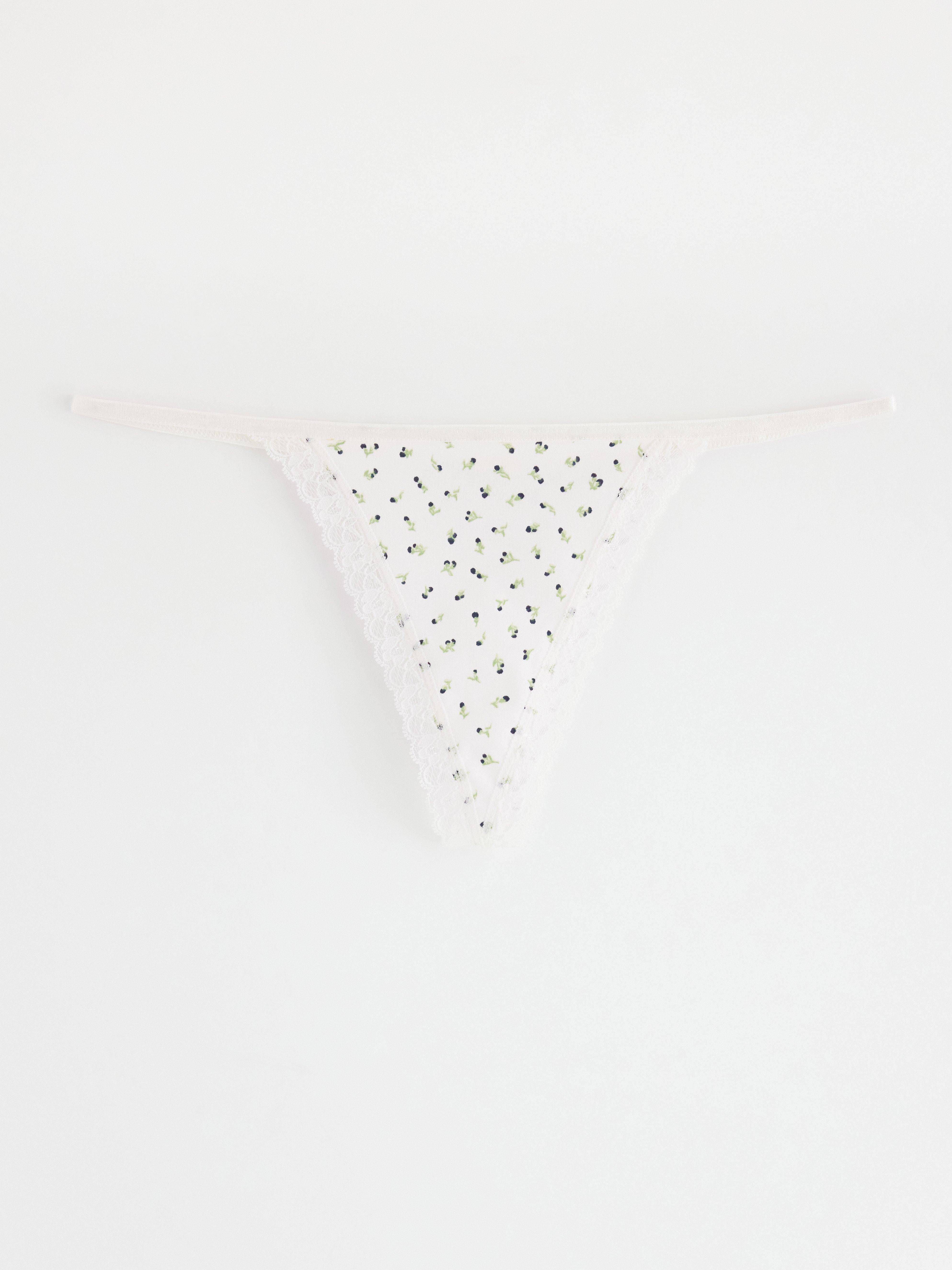Thong Low - Lingerie - White