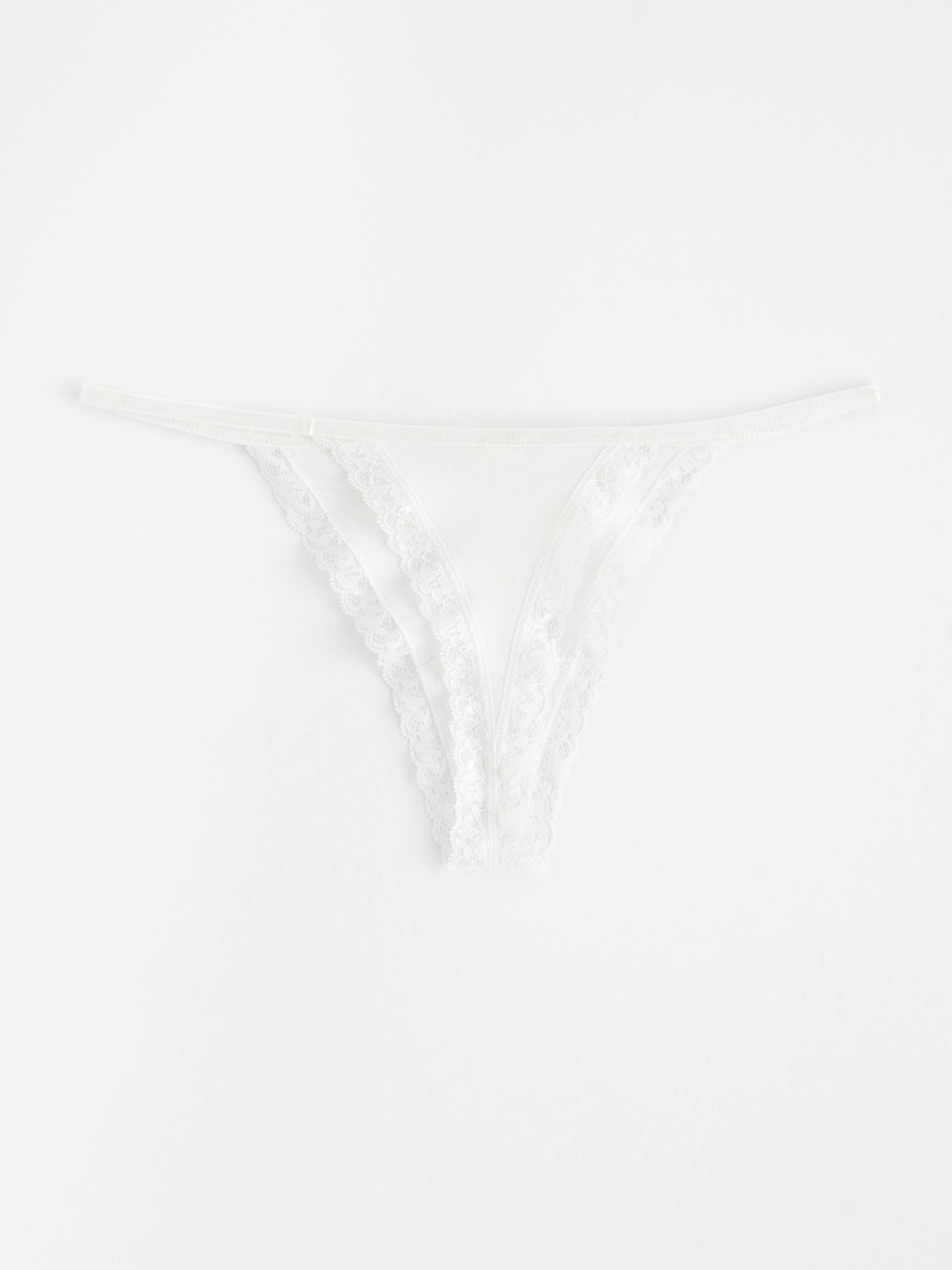 Thong Low - Lingerie - White