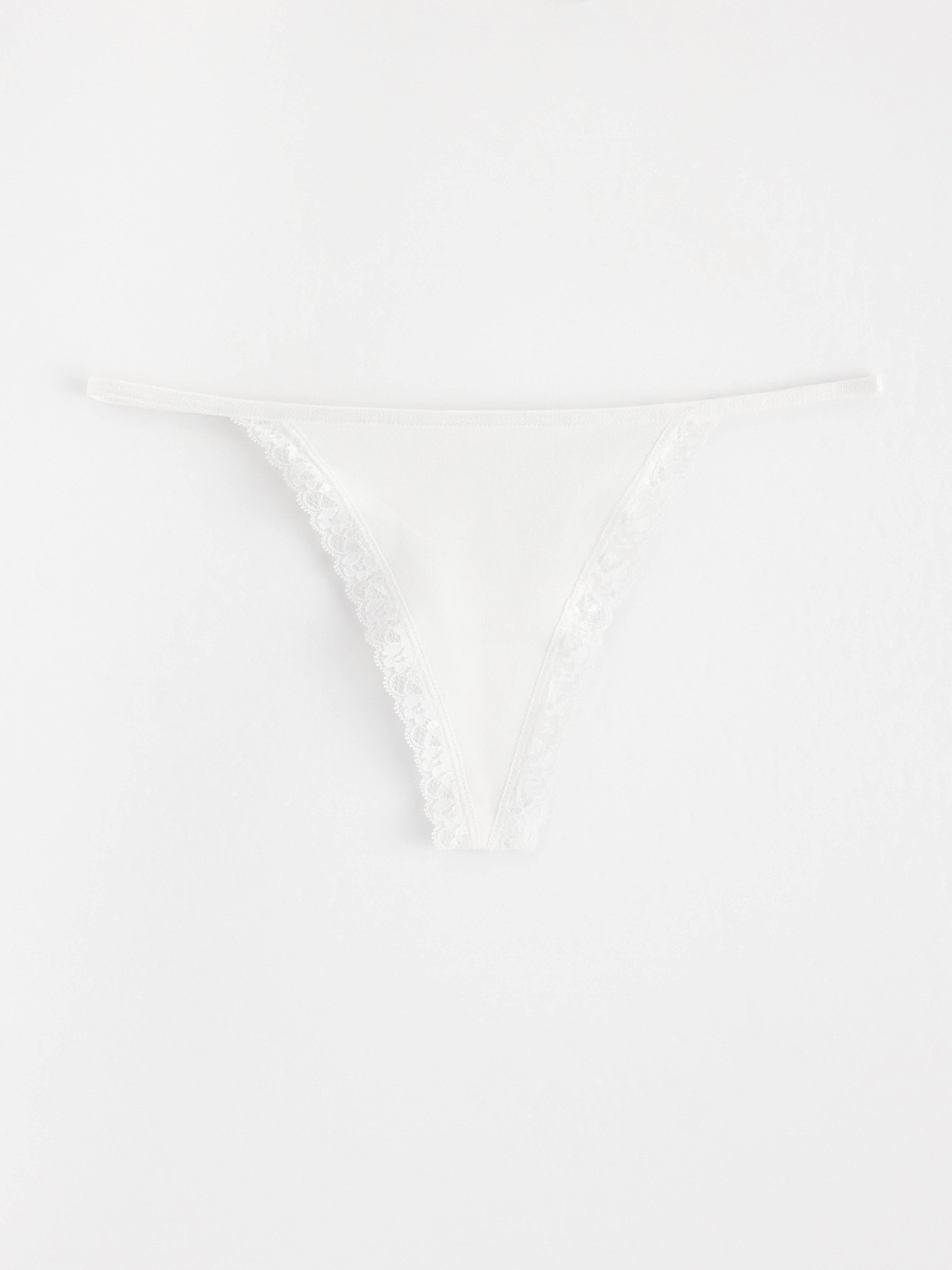 Thong Low - Lingerie - White
