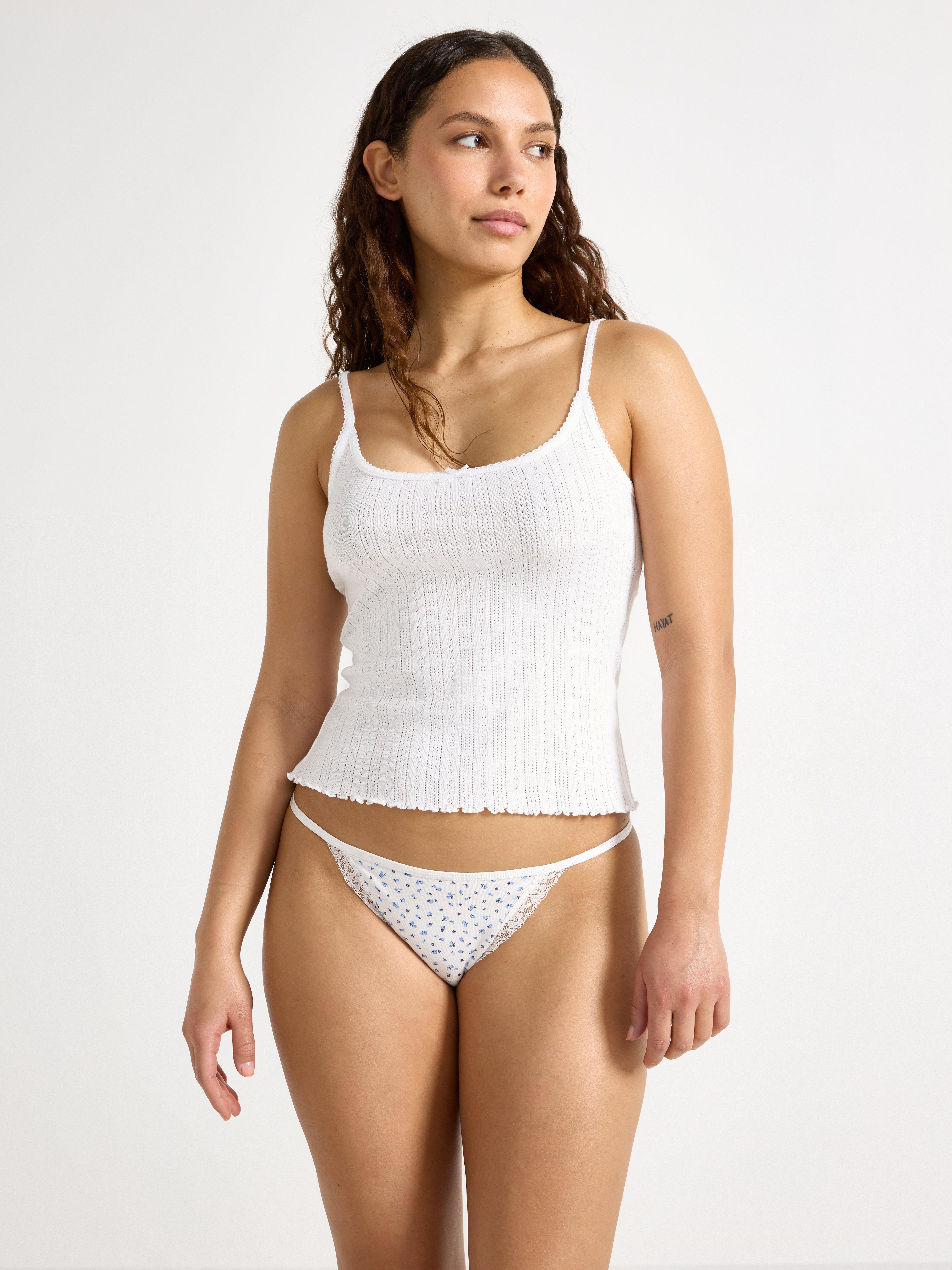 Thong Low - Lingerie - White