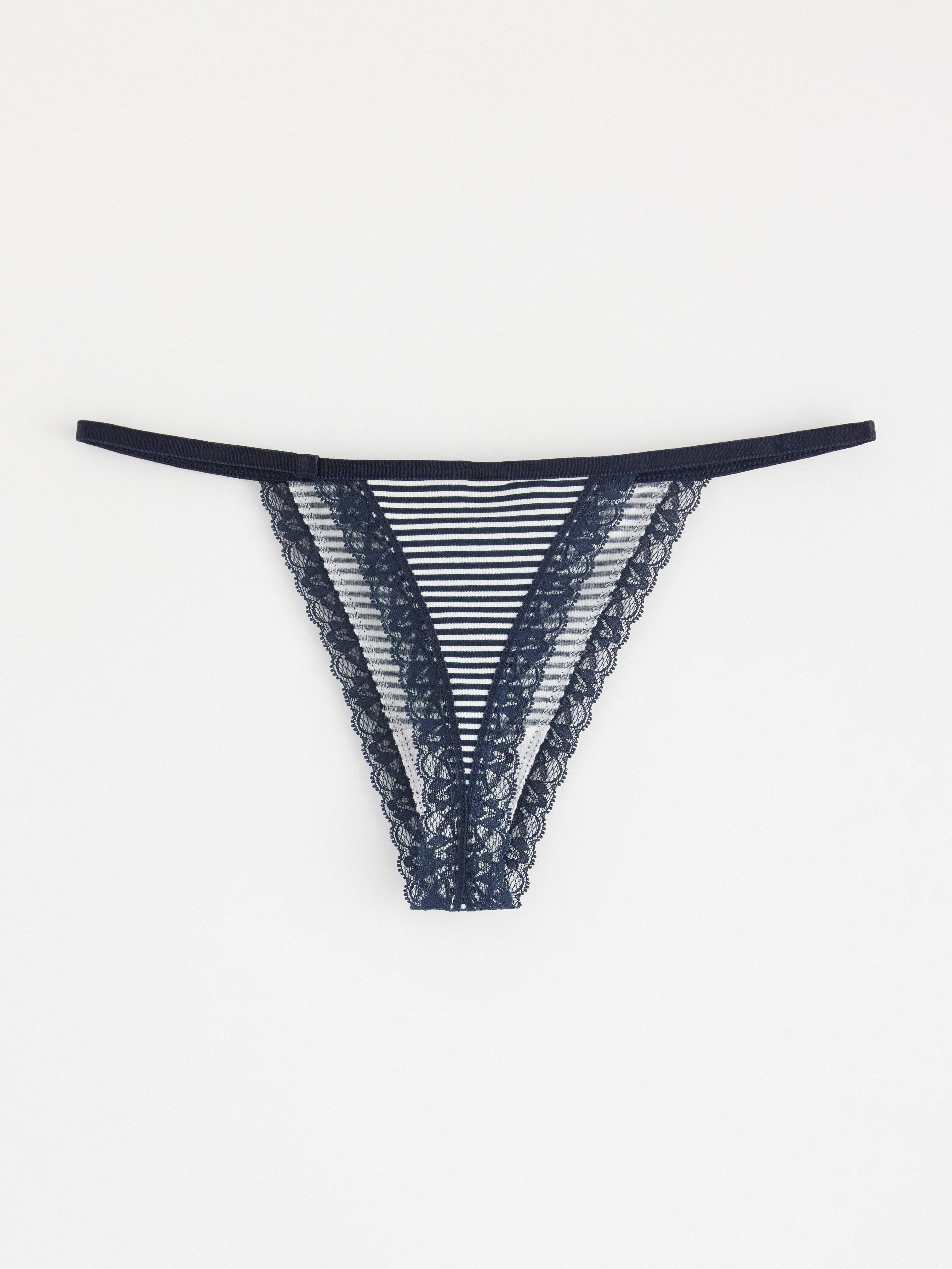 Thong Low - Lingerie - Blue