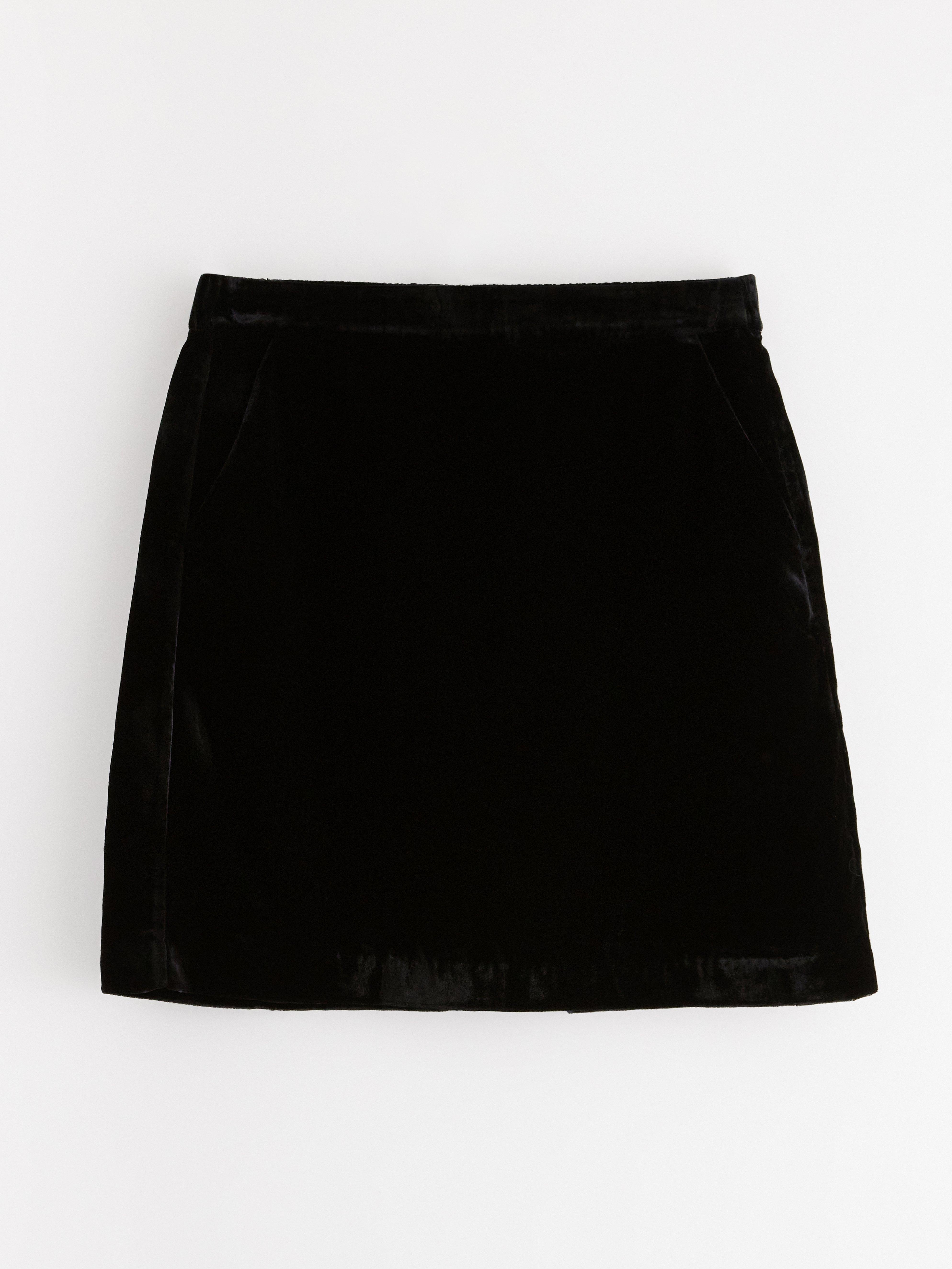 Mini skirt in velvet