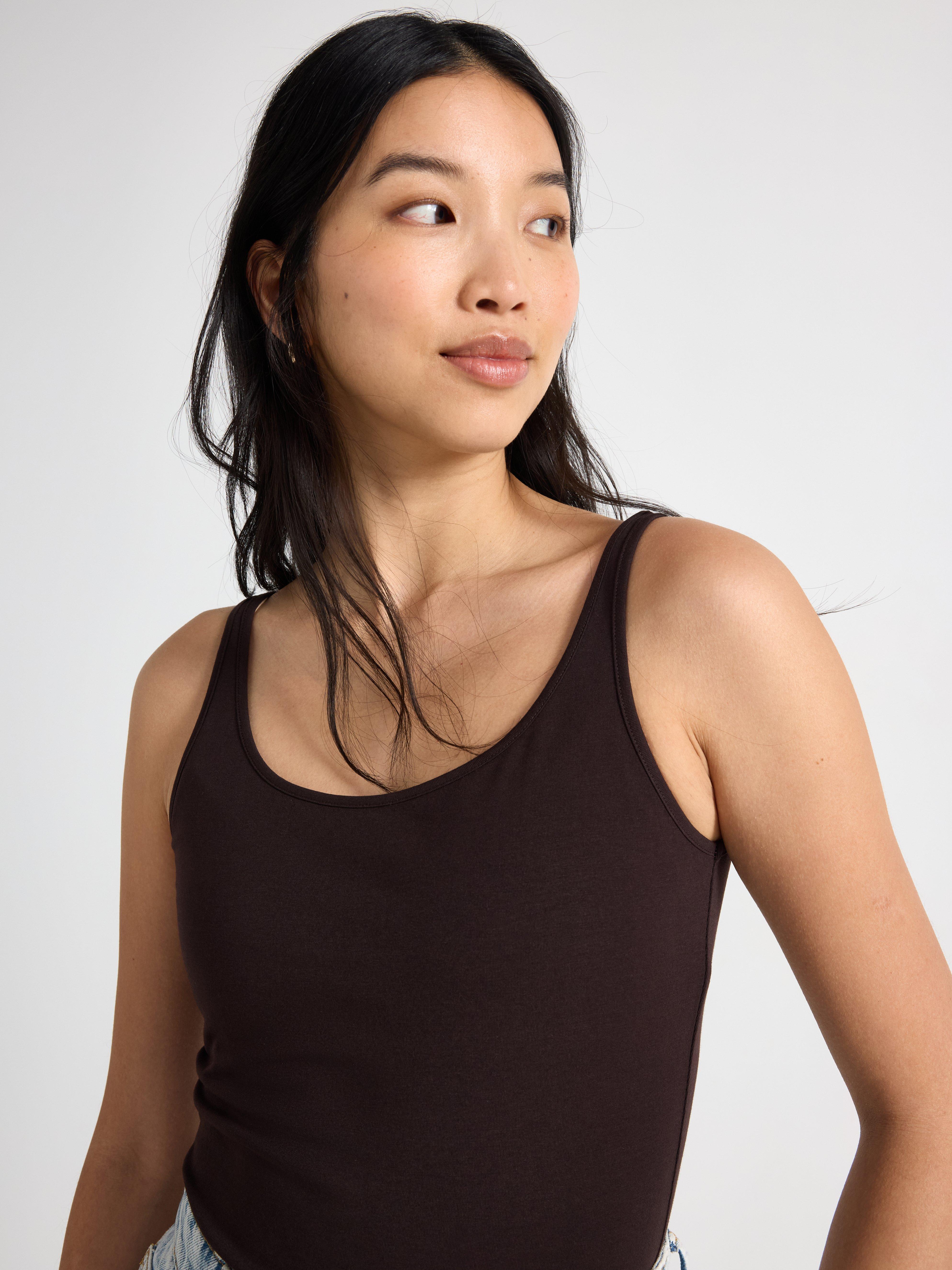 Tanktop - Dame - Brun