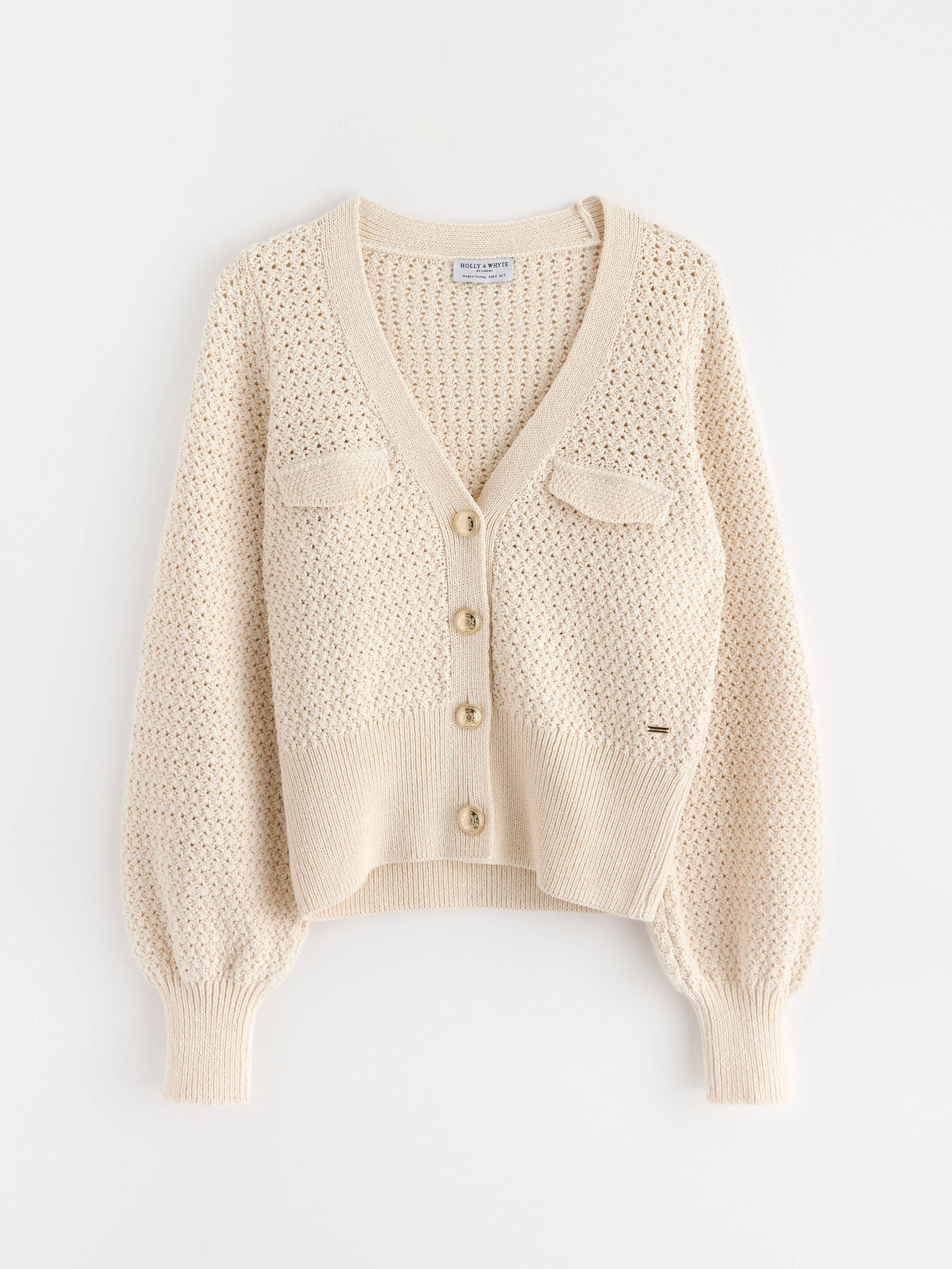 Kardigan - Ženy - Béžová