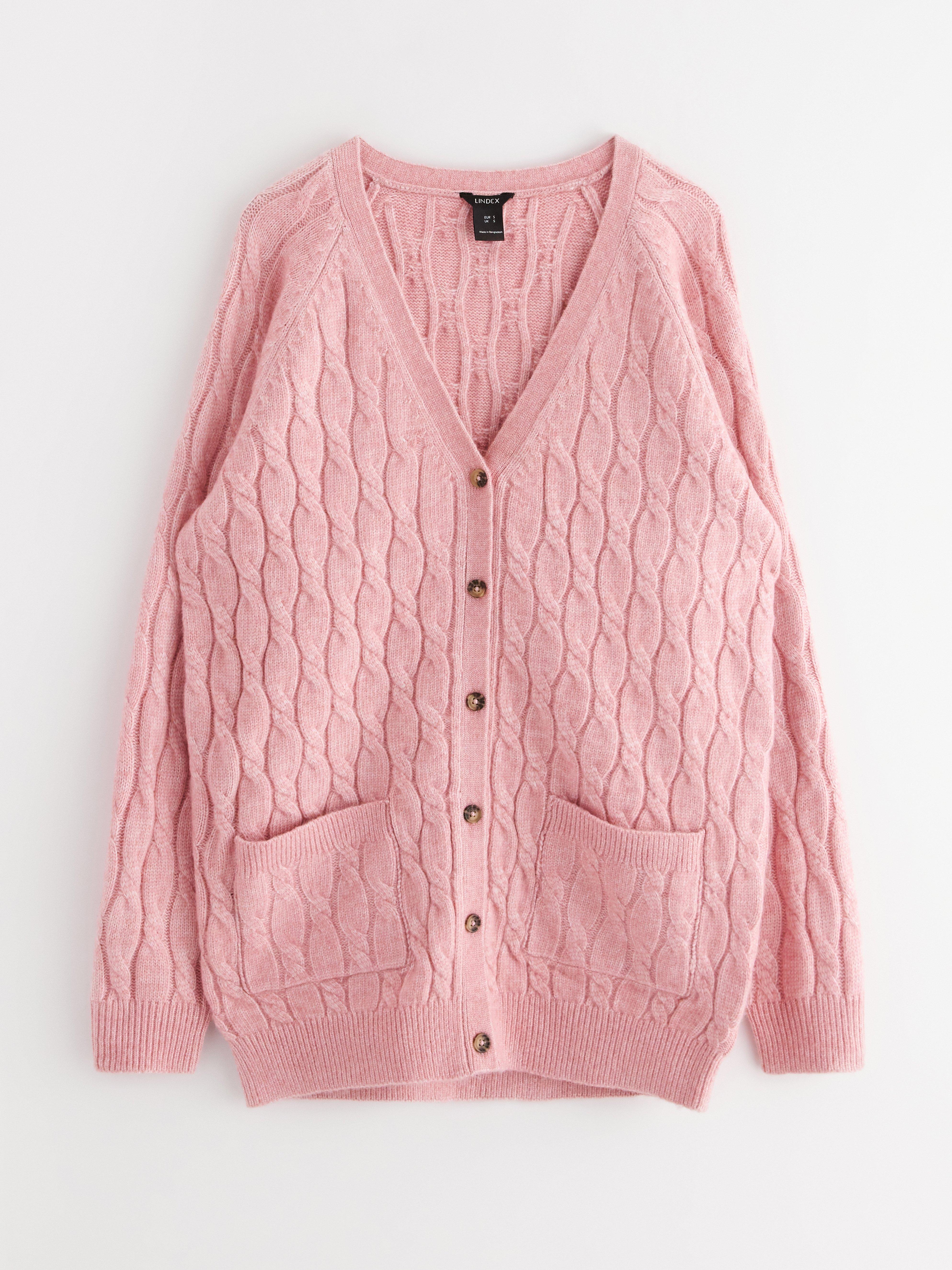 Cardigan - Dam - Rosa