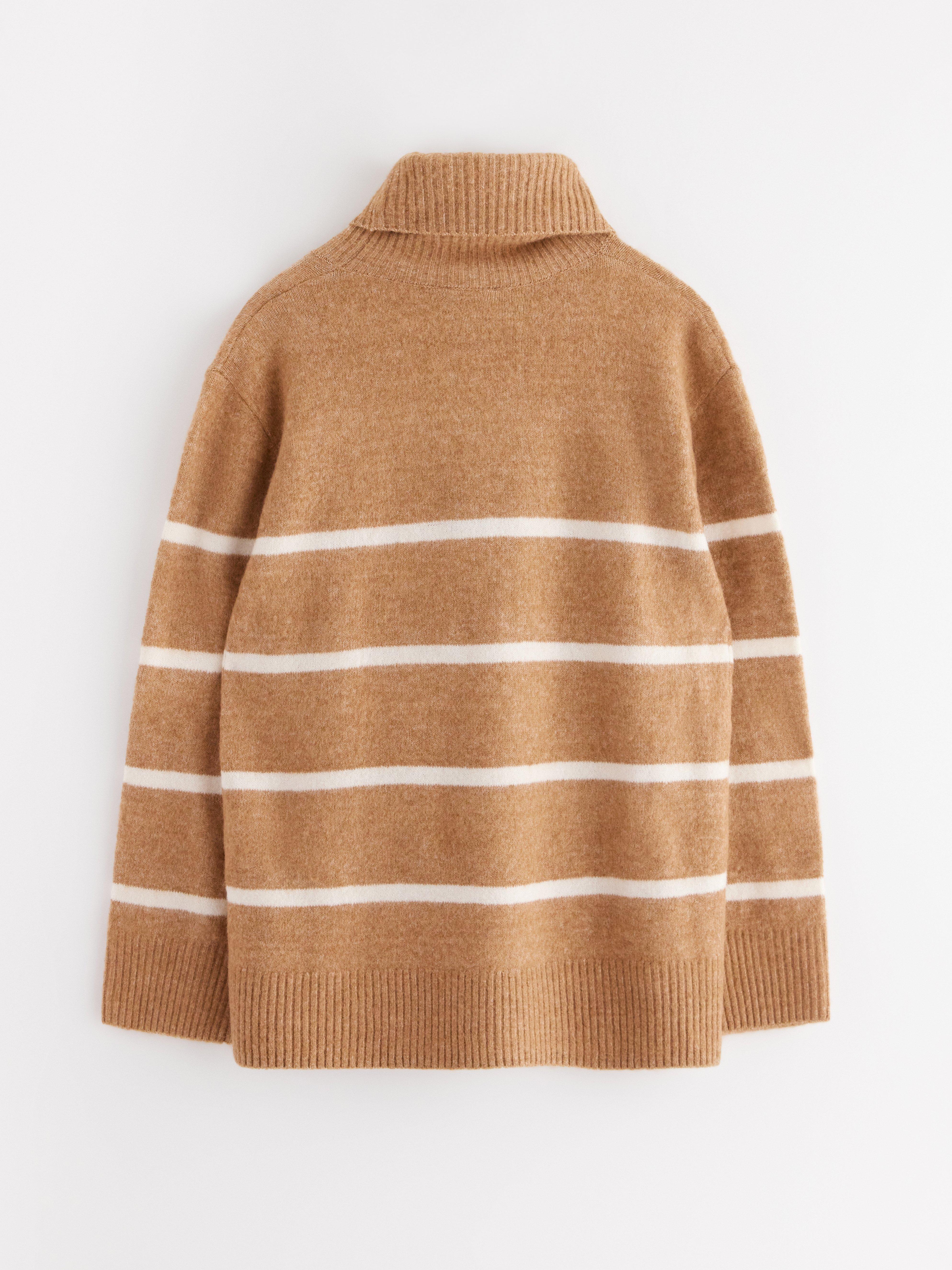 Turtle Neck Sweater - Womens Wear - Beige