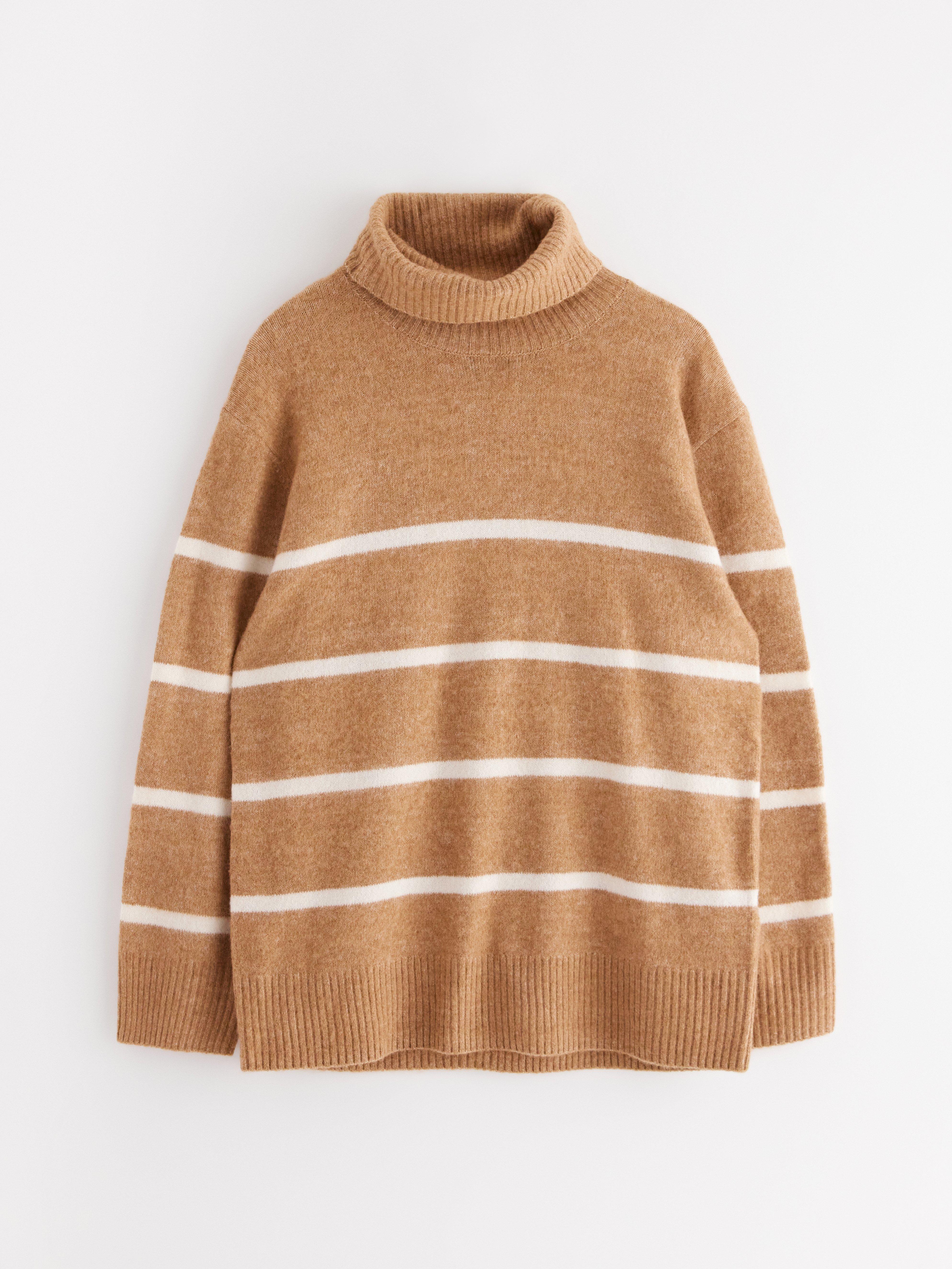Turtle Neck Sweater - Womens Wear - Beige