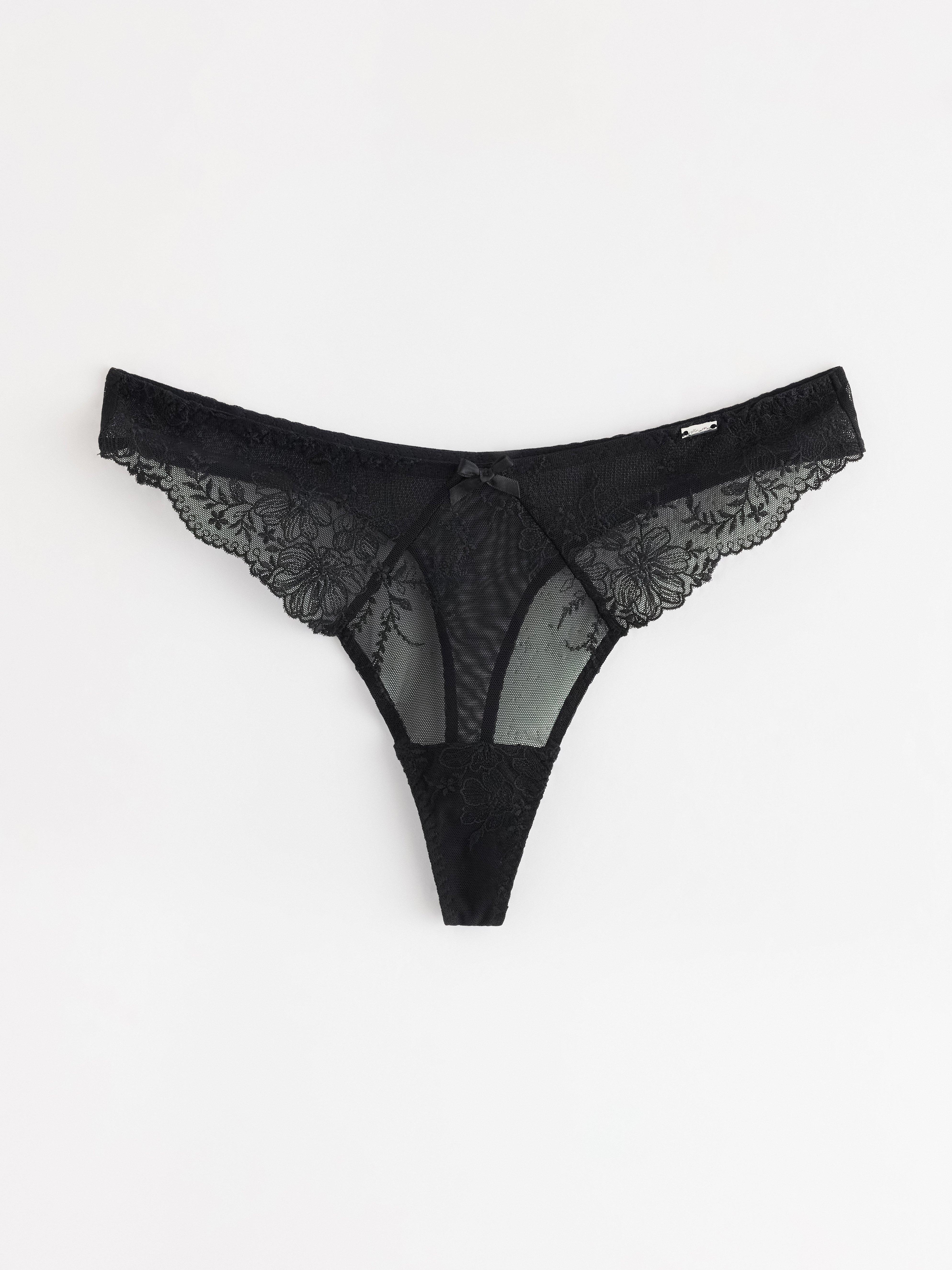 Thong Low - Lingerie - Black