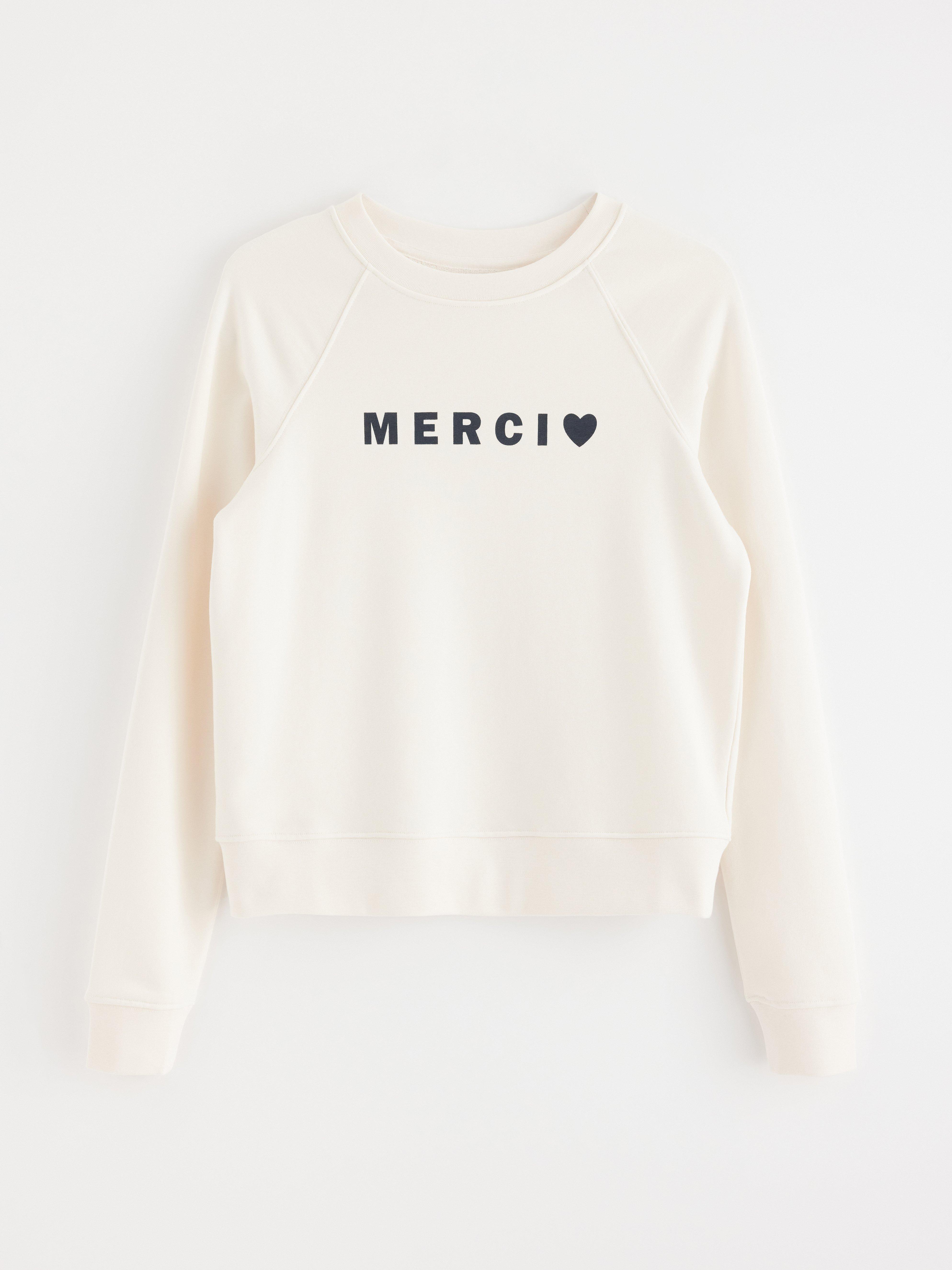 Sweatshirt - Dam - Vit