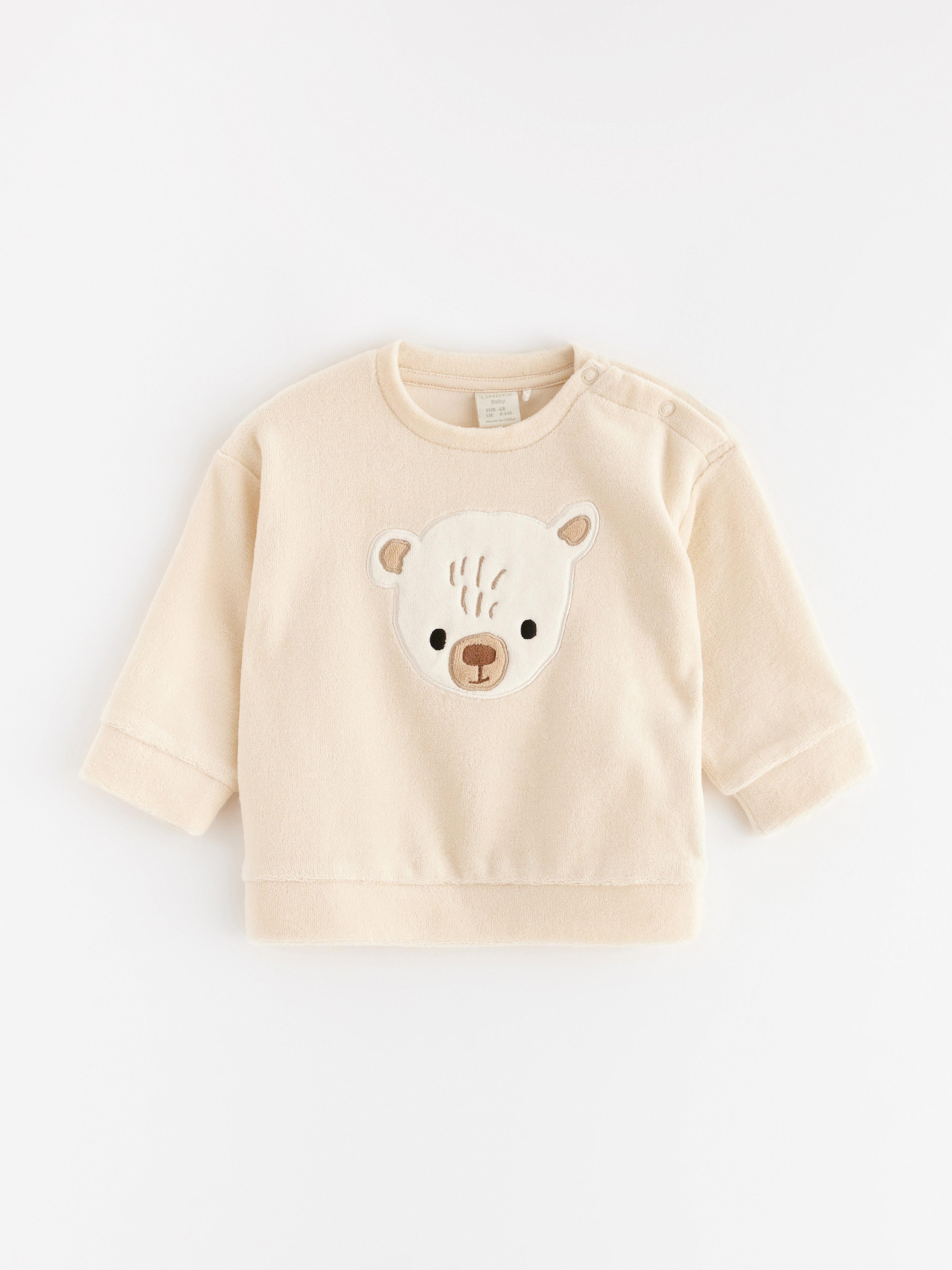 Sweatshirt with brushed inside