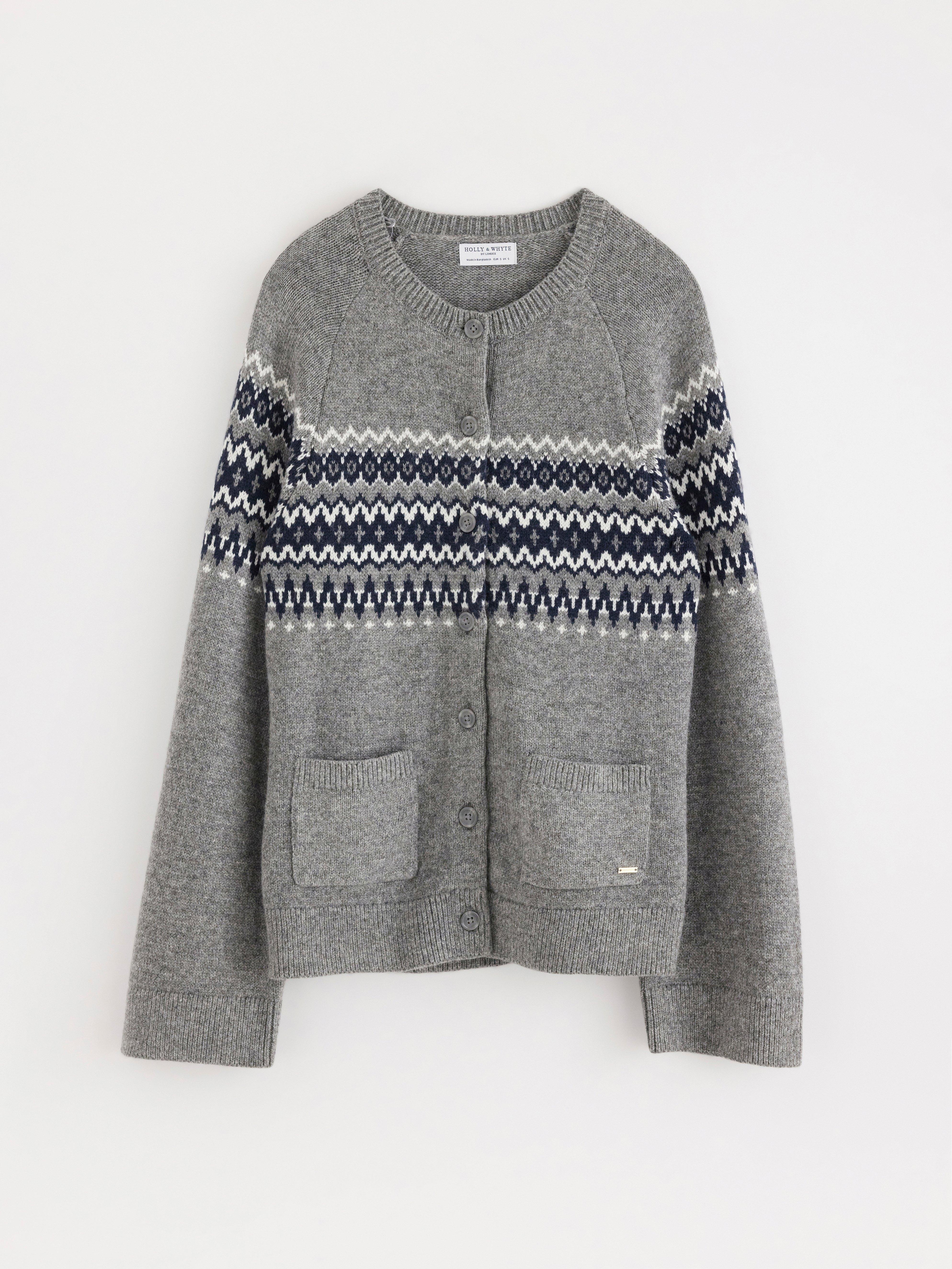 Cardigan with fair isle pattern