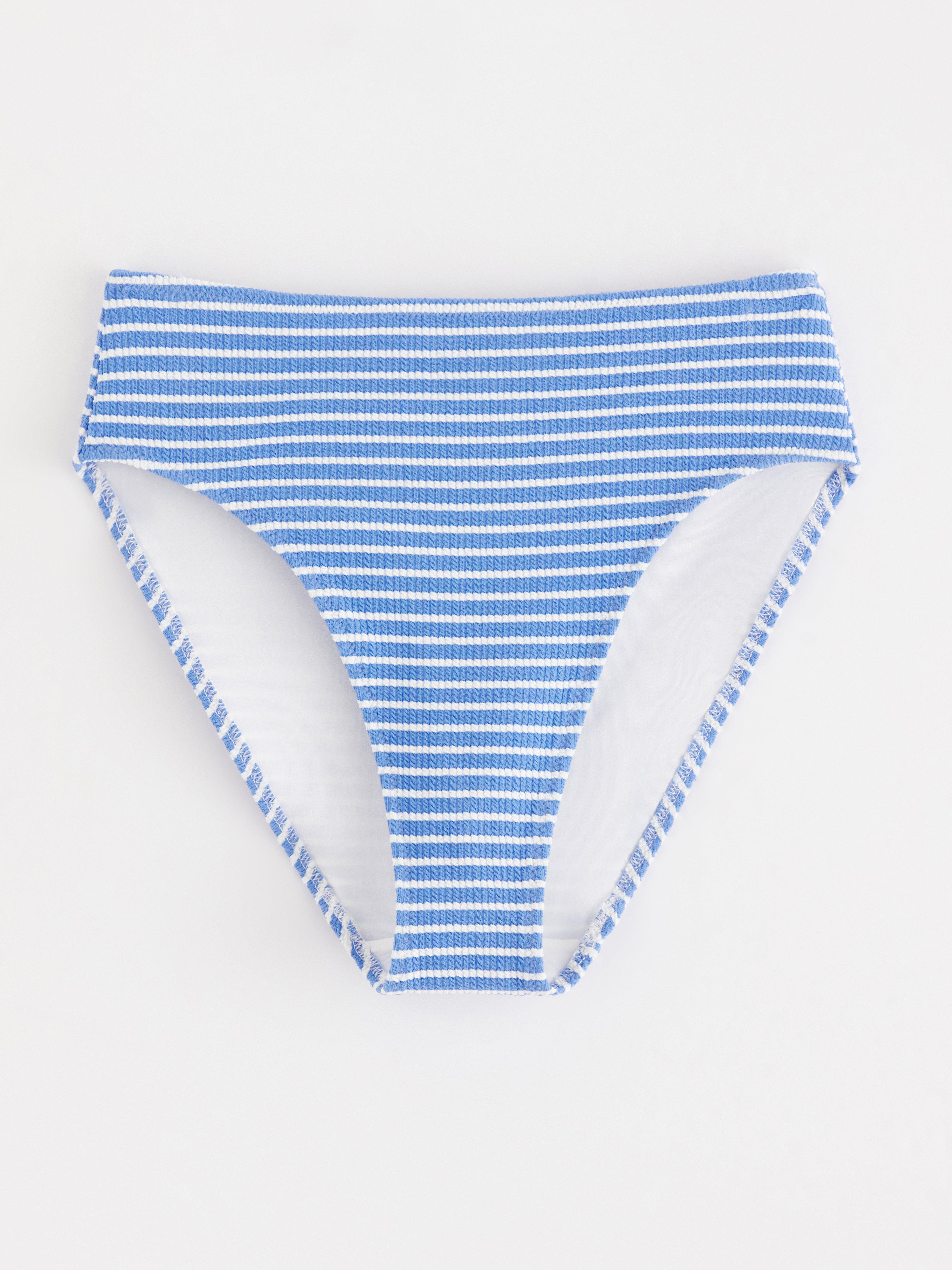 Bikini s vysokým pasem - Spodní prádlo - Modrá