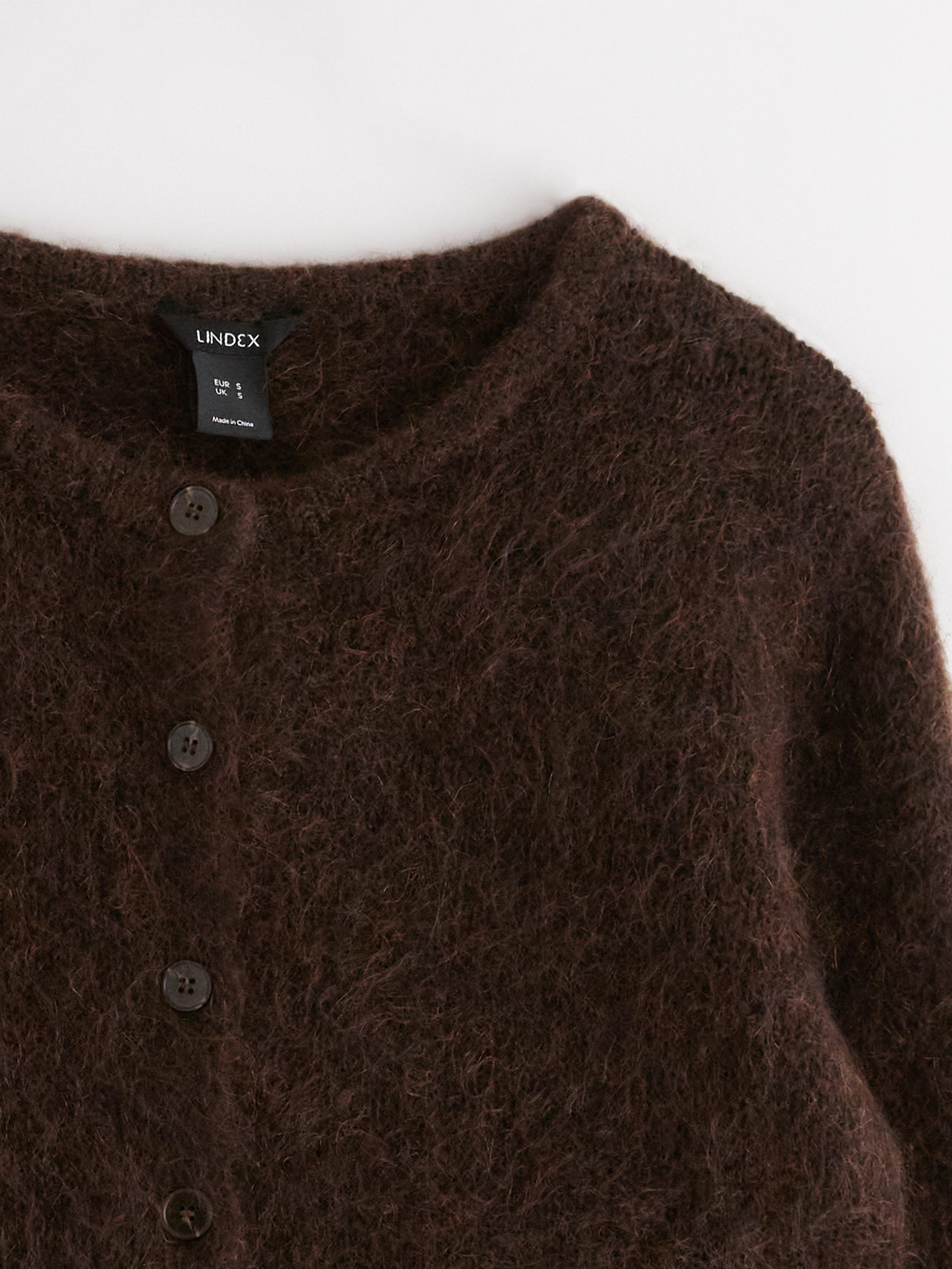 Cardigan - Dame - Brun
