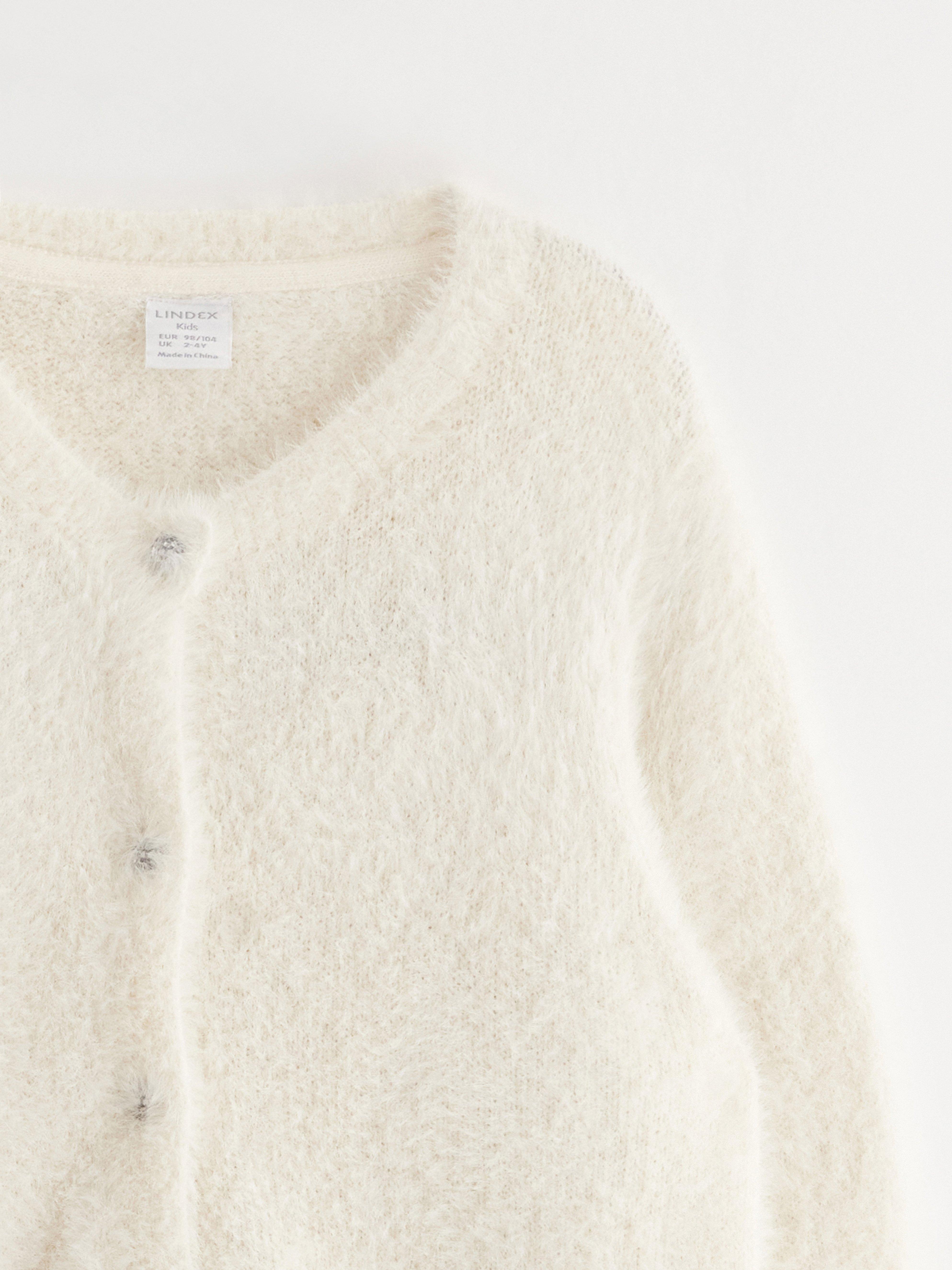 Cardigan - Børn - Hvid