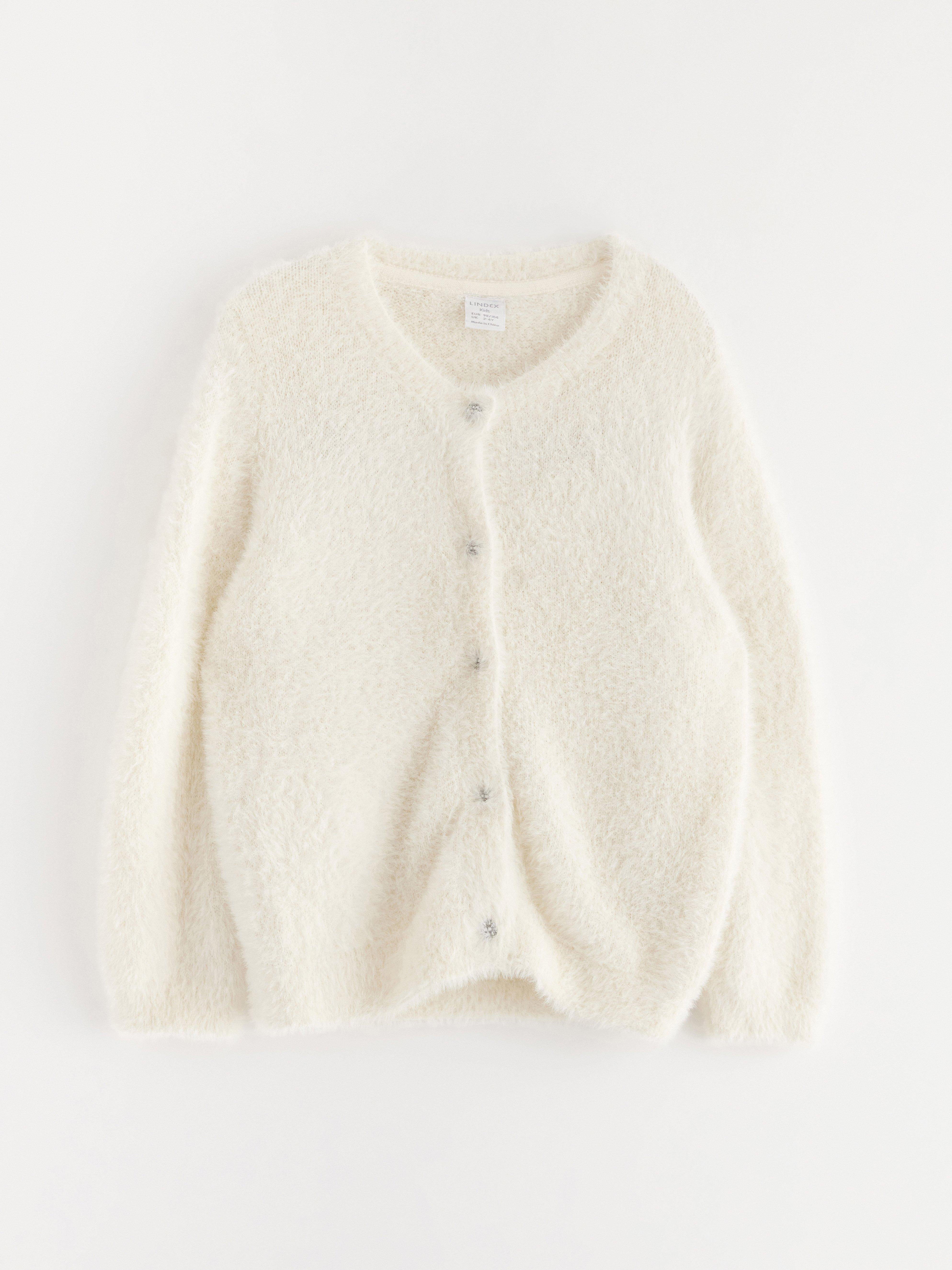 Cardigan - Barn - Vit