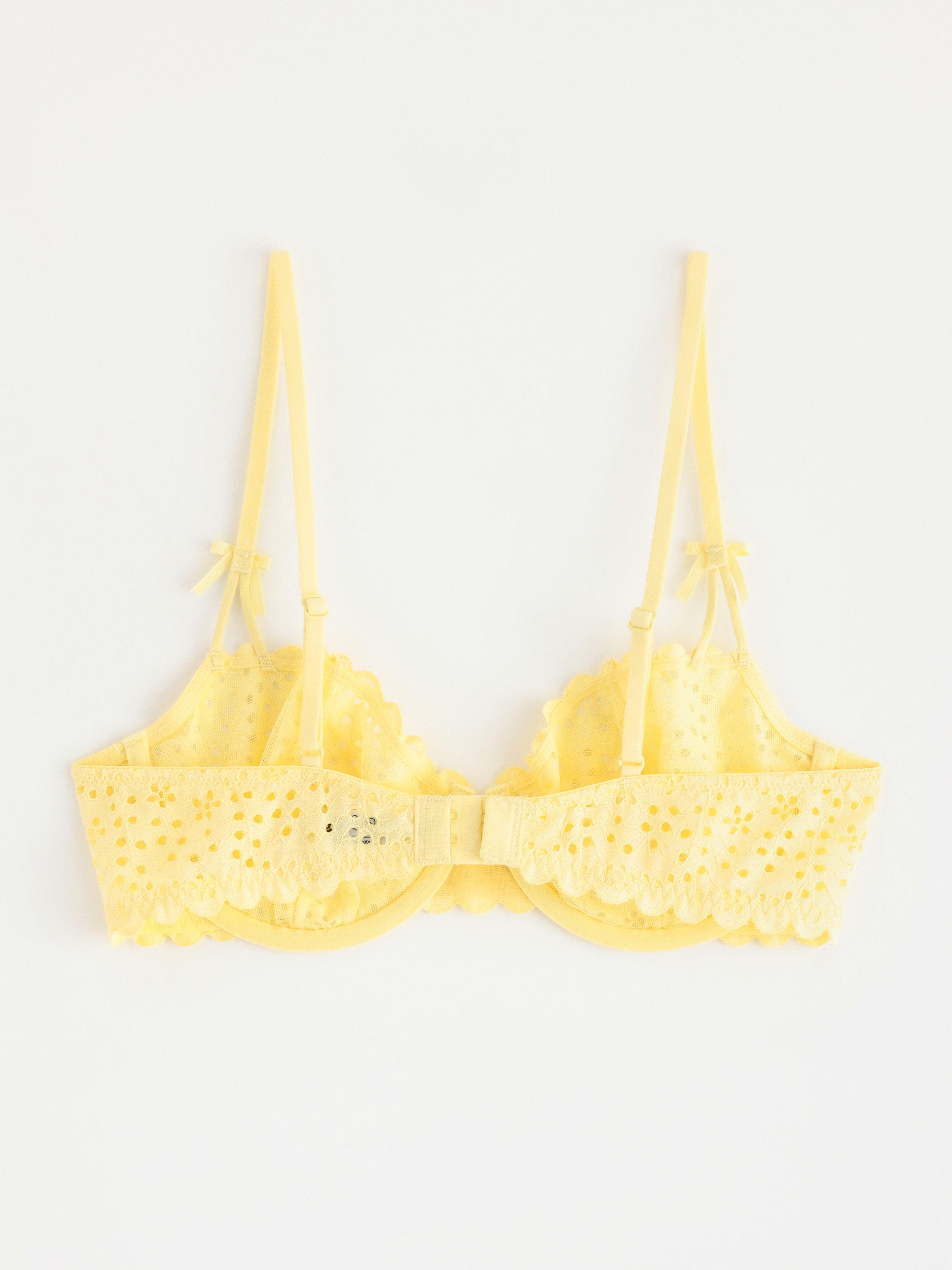 Unpadded Bra - Lingerie - Yellow