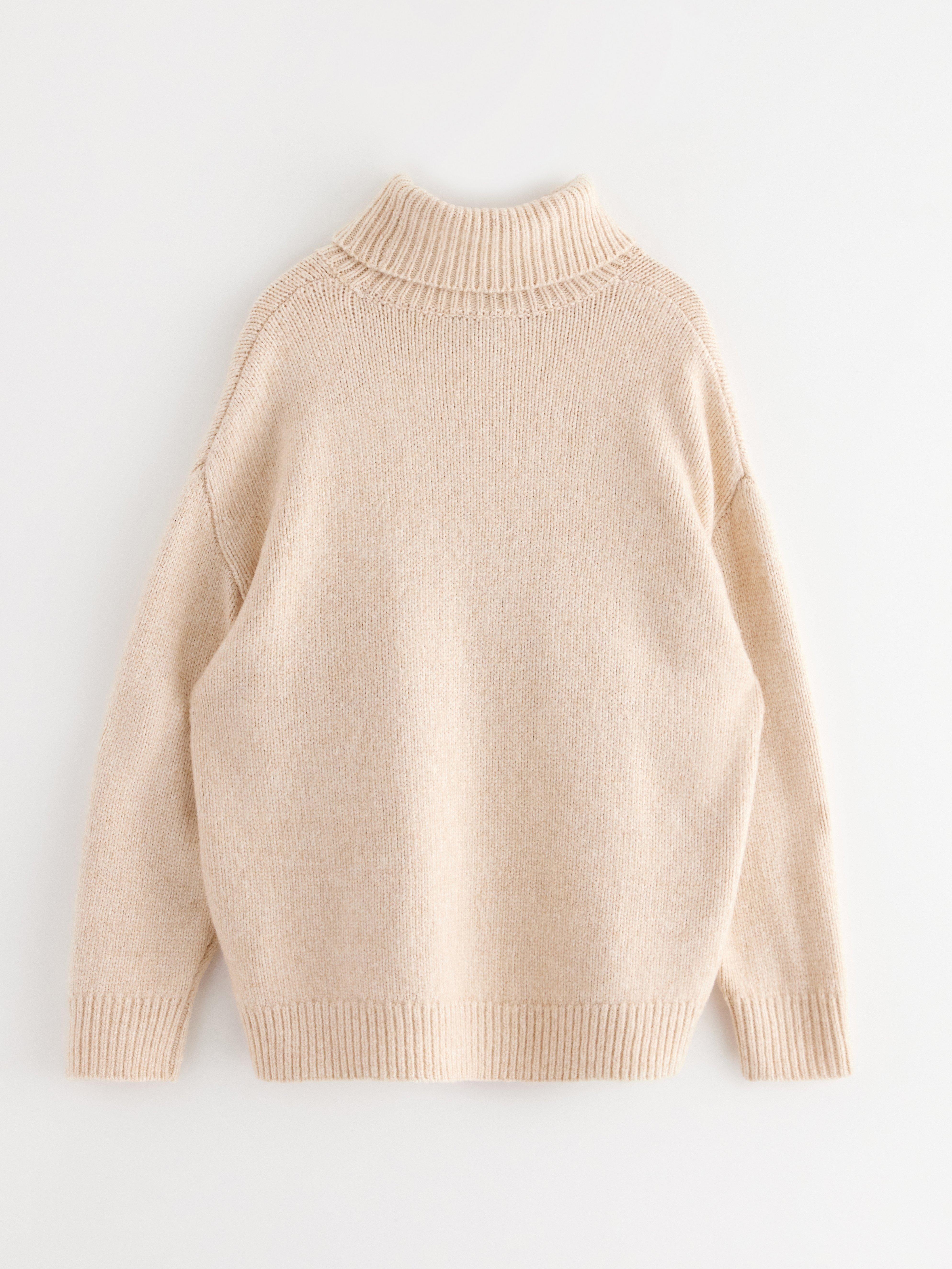Roller Neck Sweater - Womens Wear - Beige