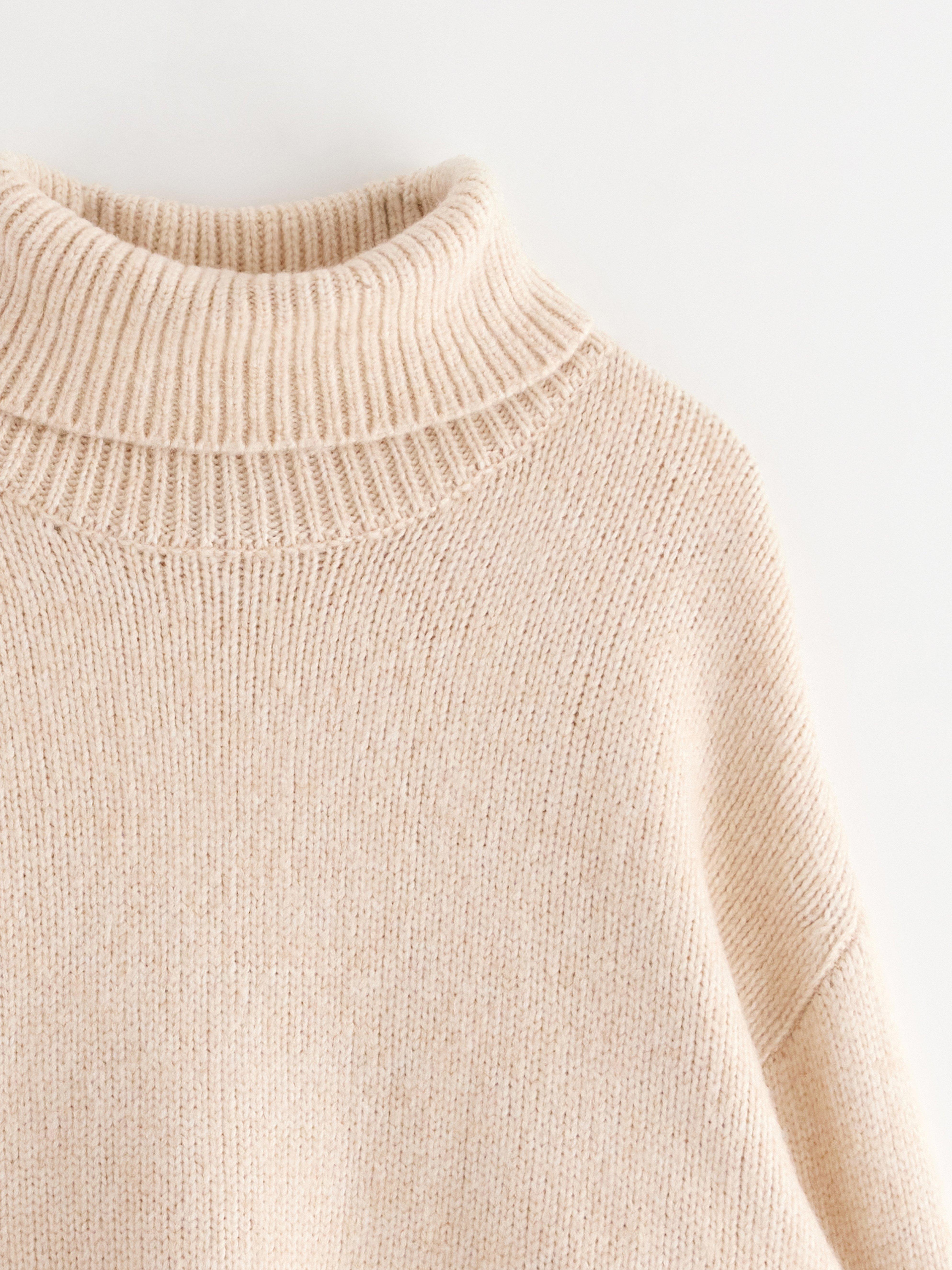 Roller Neck Sweater - Womens Wear - Beige