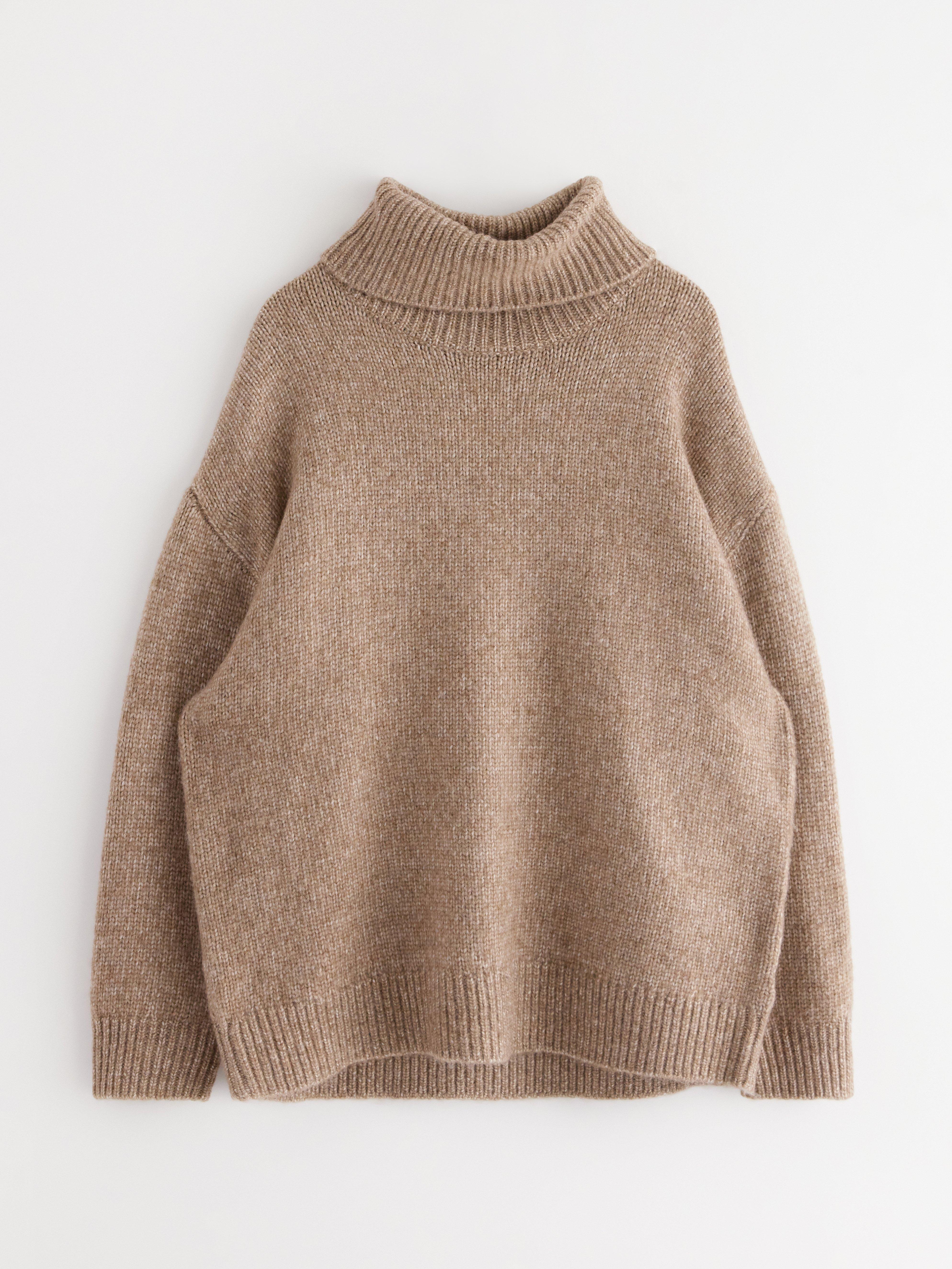 Roller Neck Sweater - Womens Wear - Brown