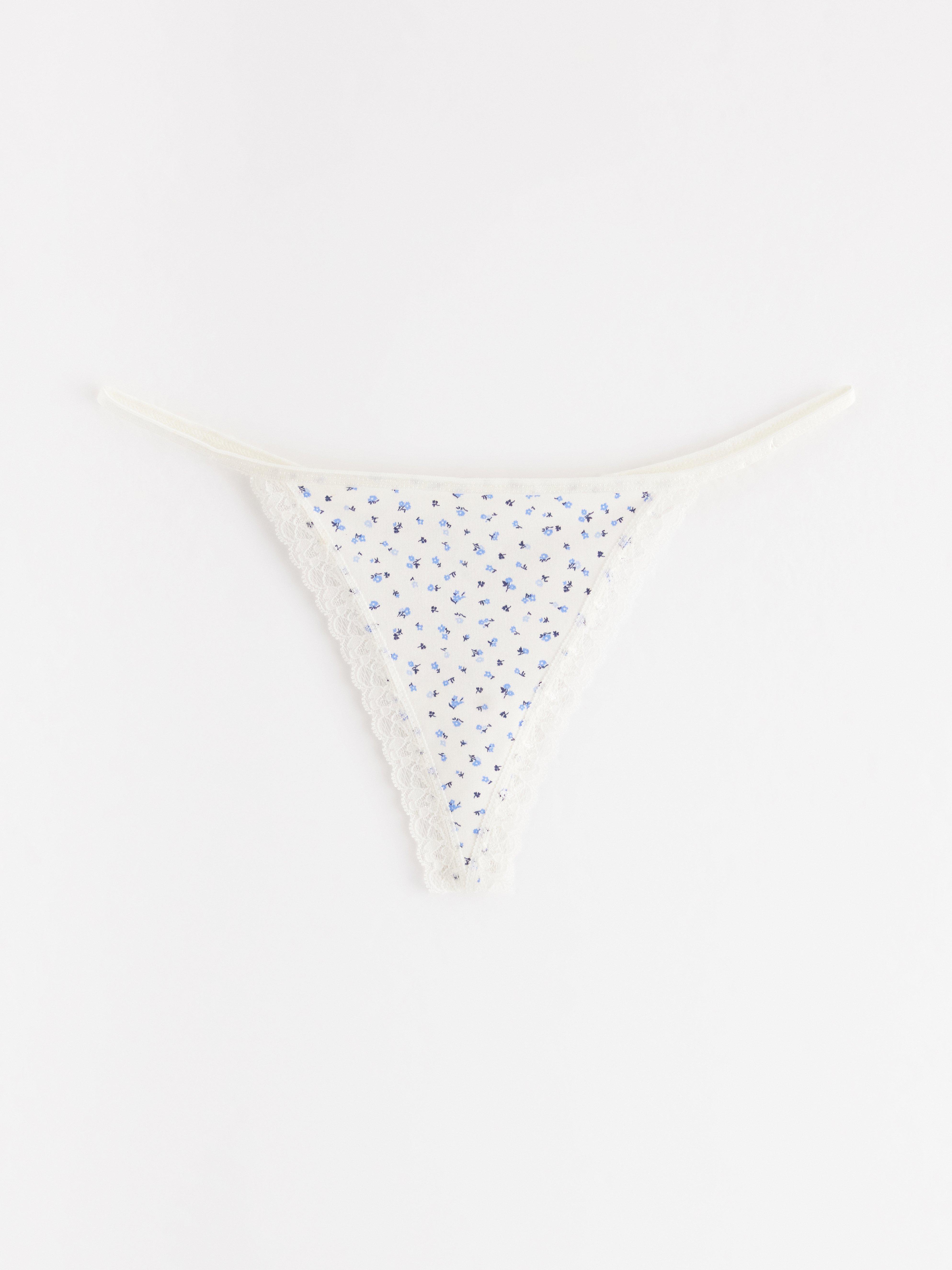 Thong Low - Lingerie - White