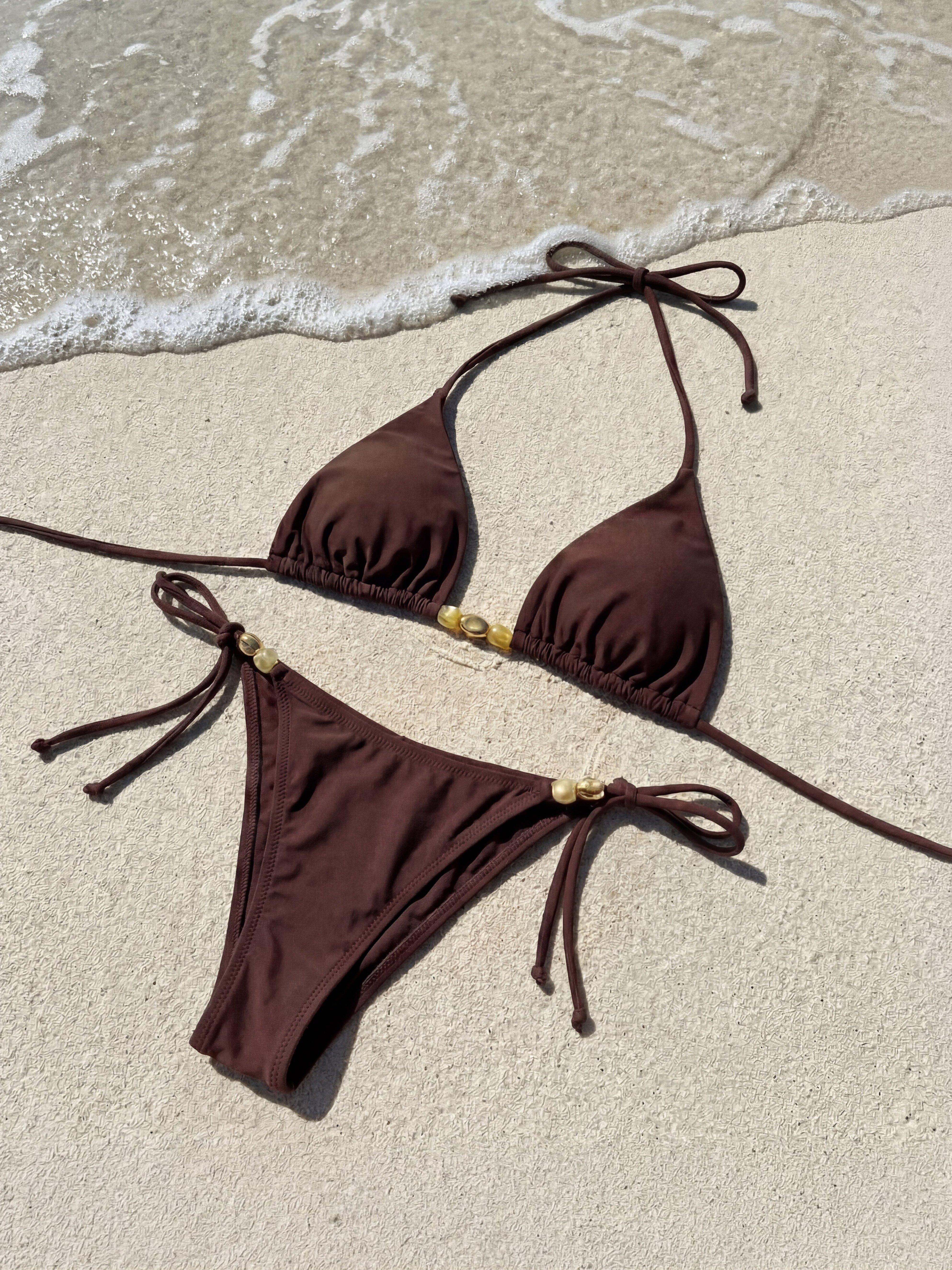 Triangle Bra - Lingerie - Brown