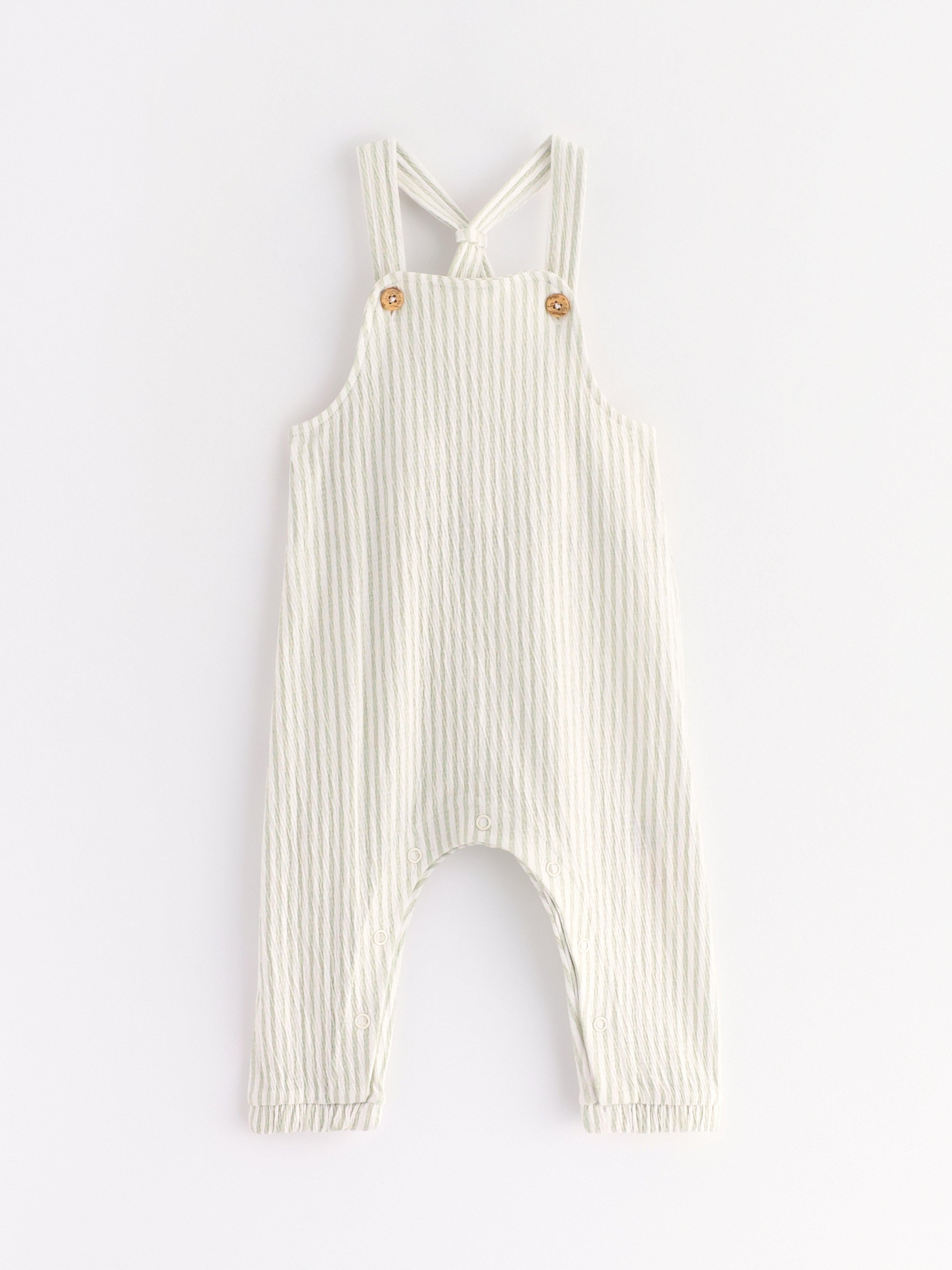 Bib Trousers - Kids Wear - White