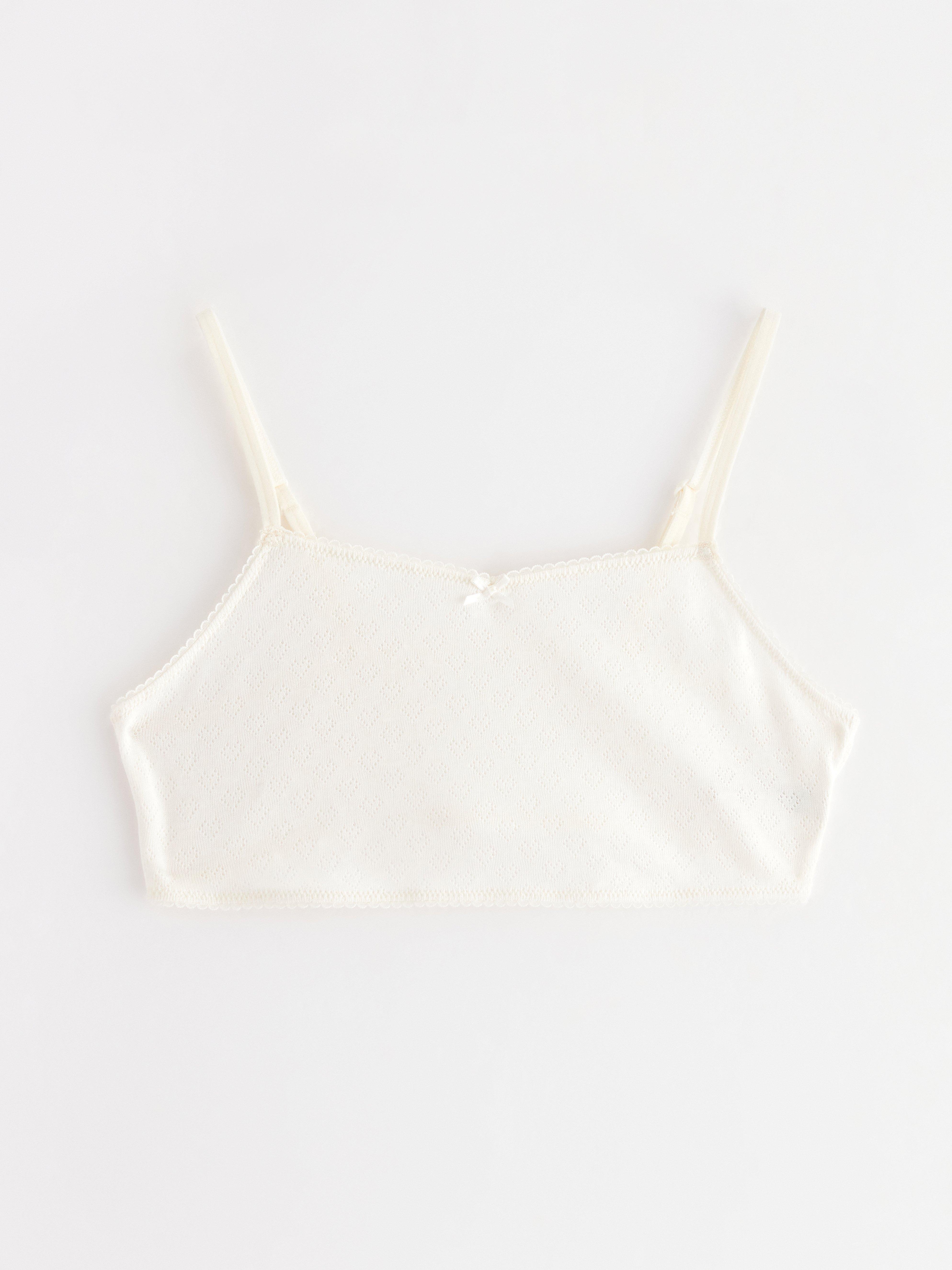 Short top in pointelle