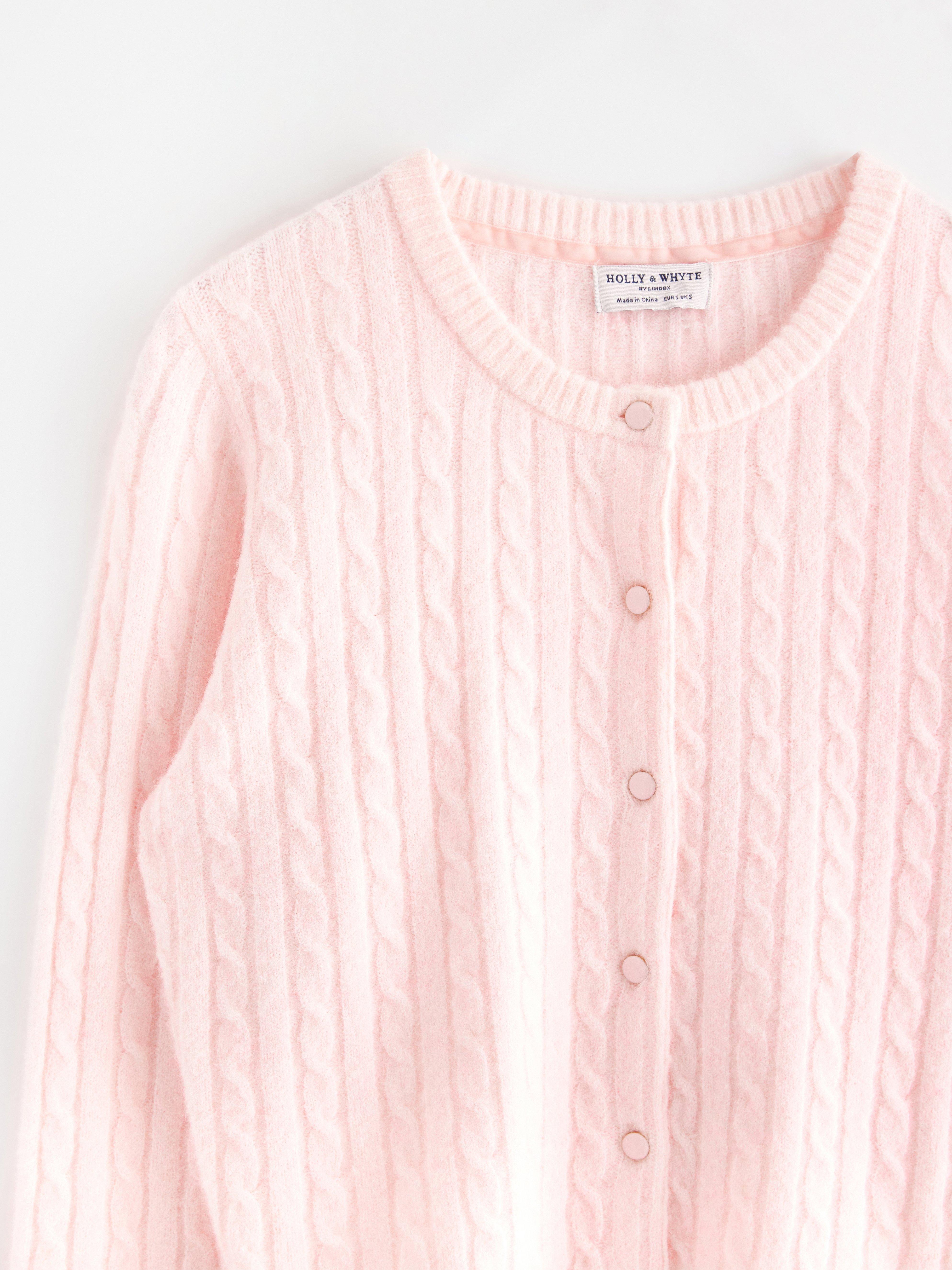 Cardigan - Dam - Rosa