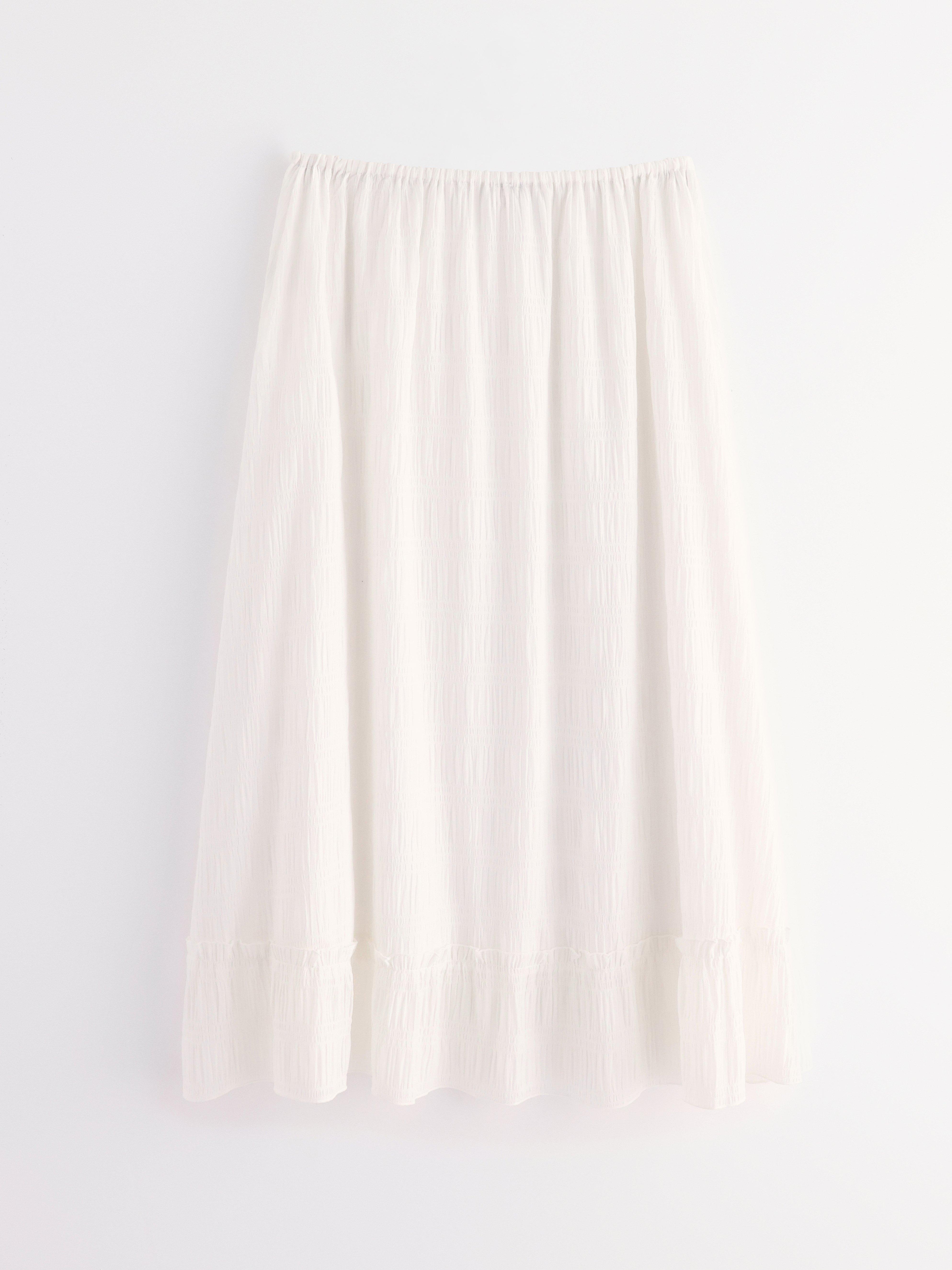 Maxi-nederdel - Dame - Hvid