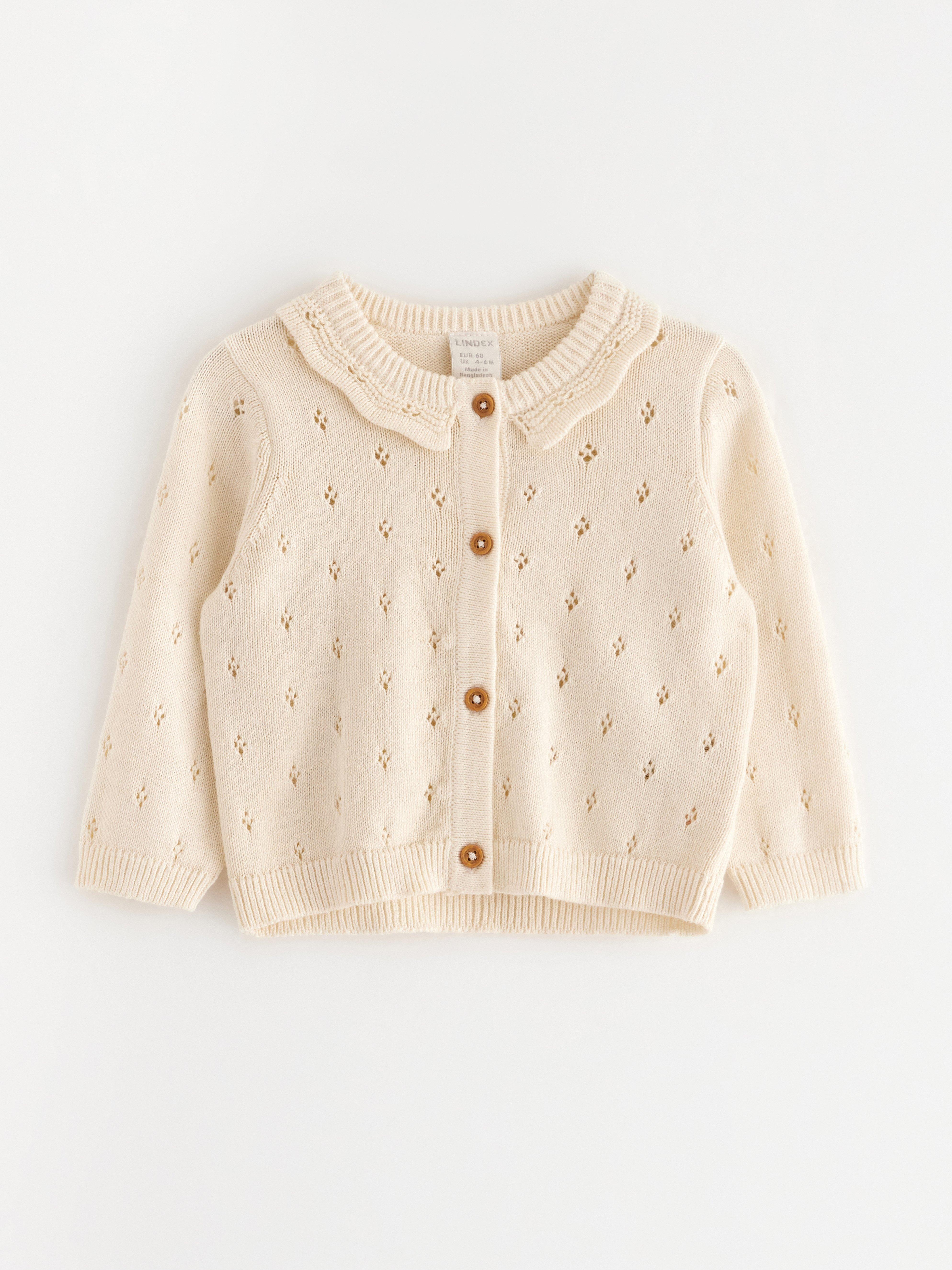 Cardigan - Barn - Vit