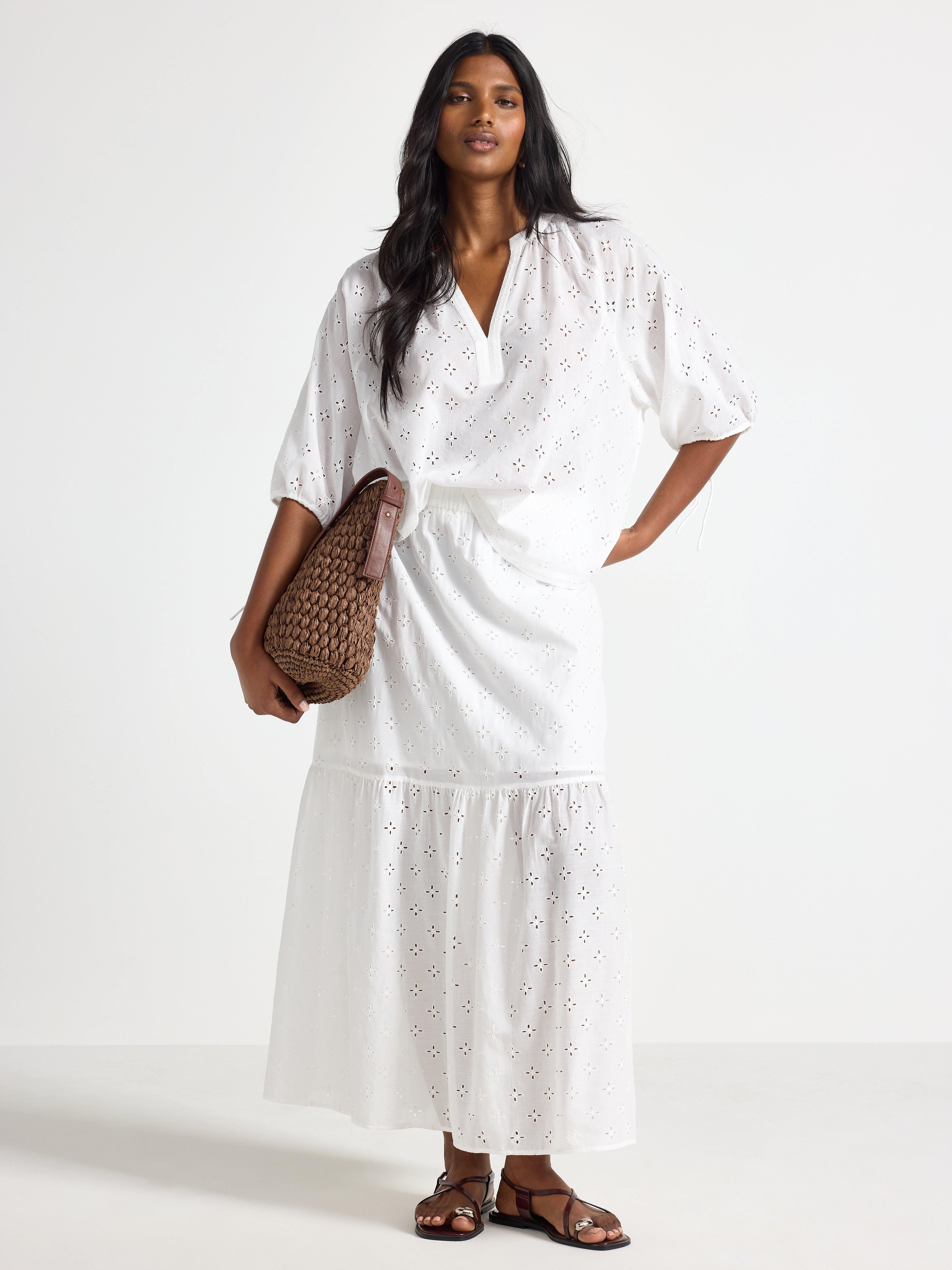 Maxi Skirt - Womens Wear - White