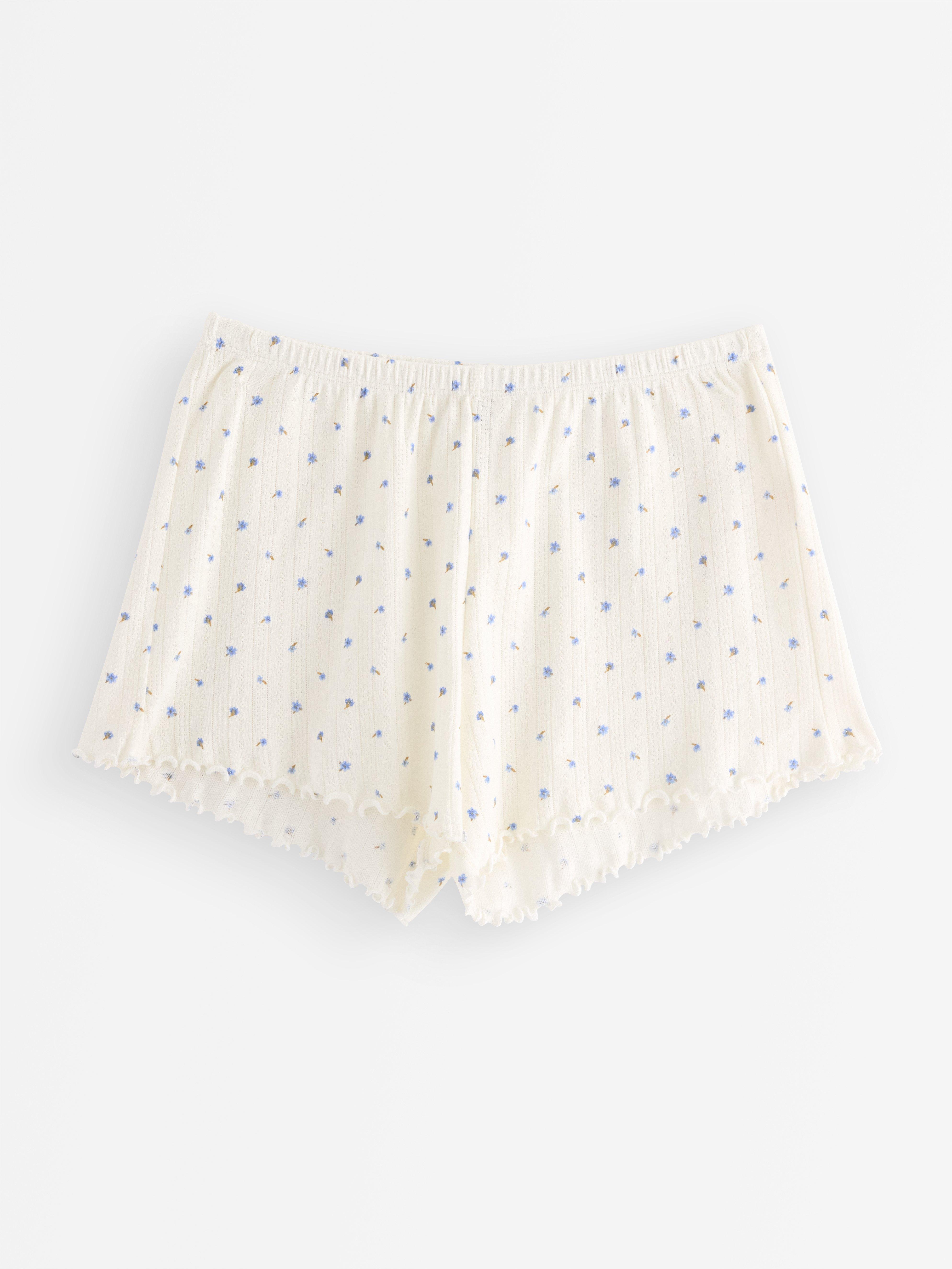 Pyjama Shorts - Lingerie - White