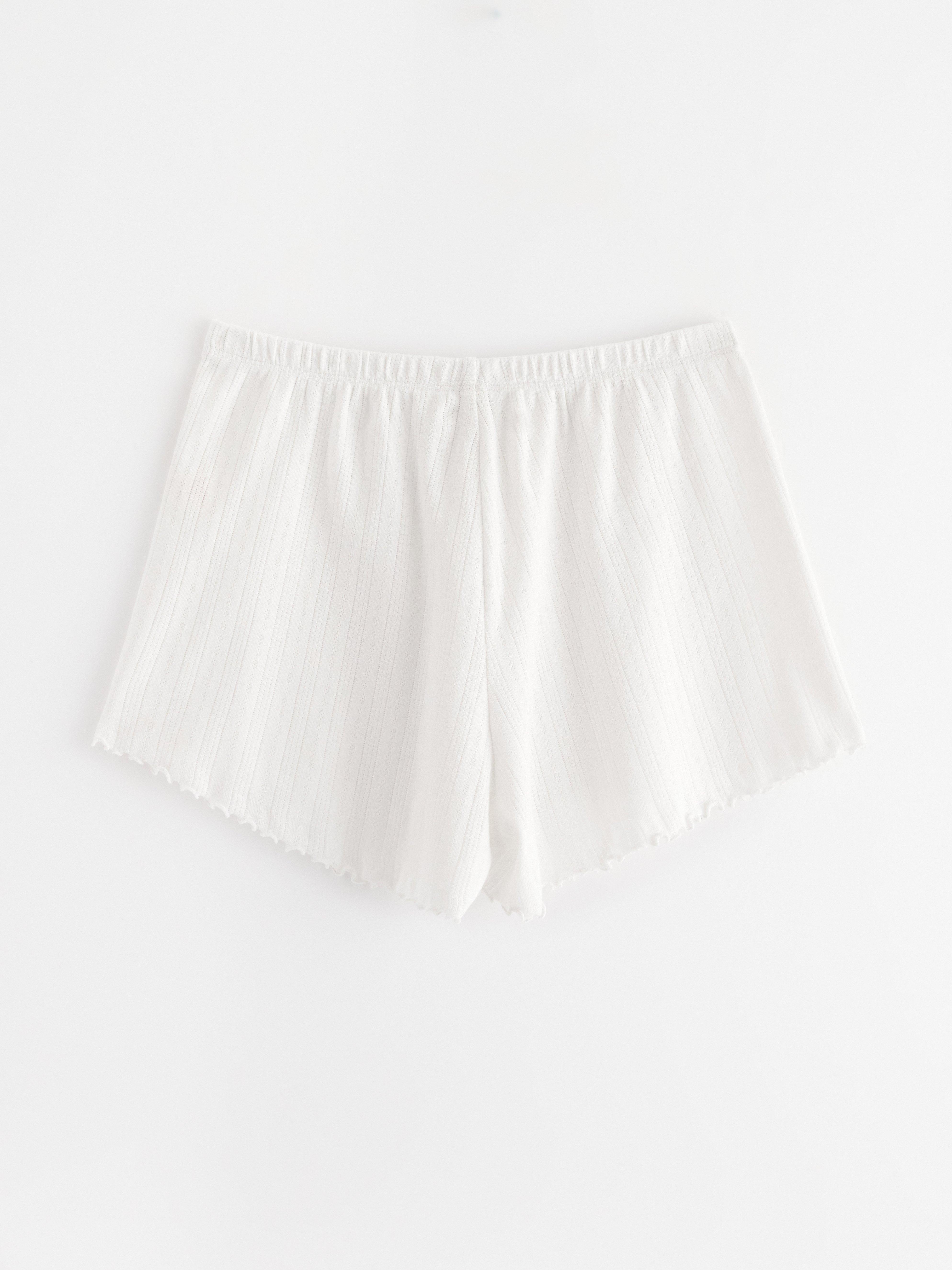 Pyjama Shorts - Lingerie - White