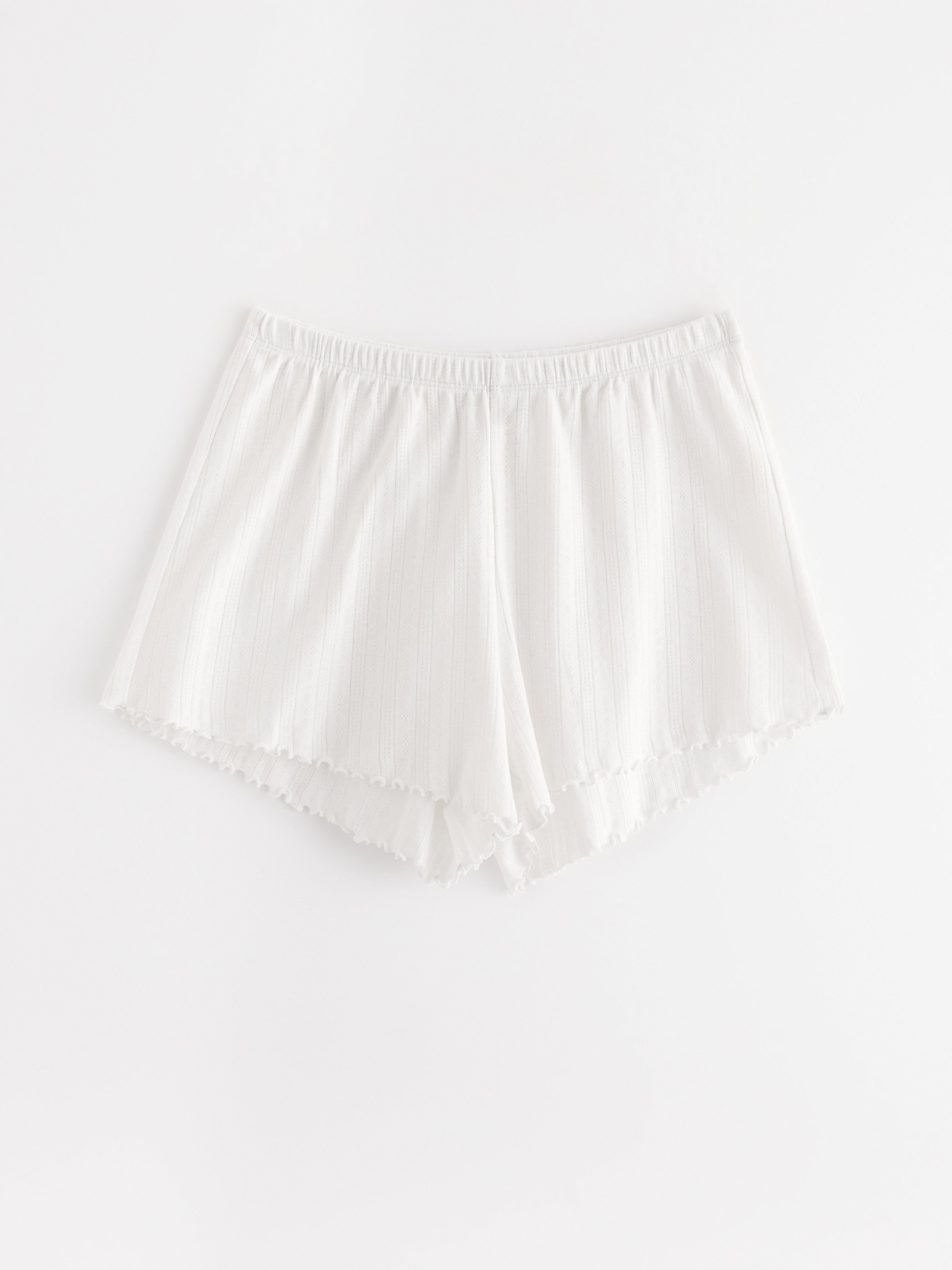 Pyjama Shorts - Lingerie - White