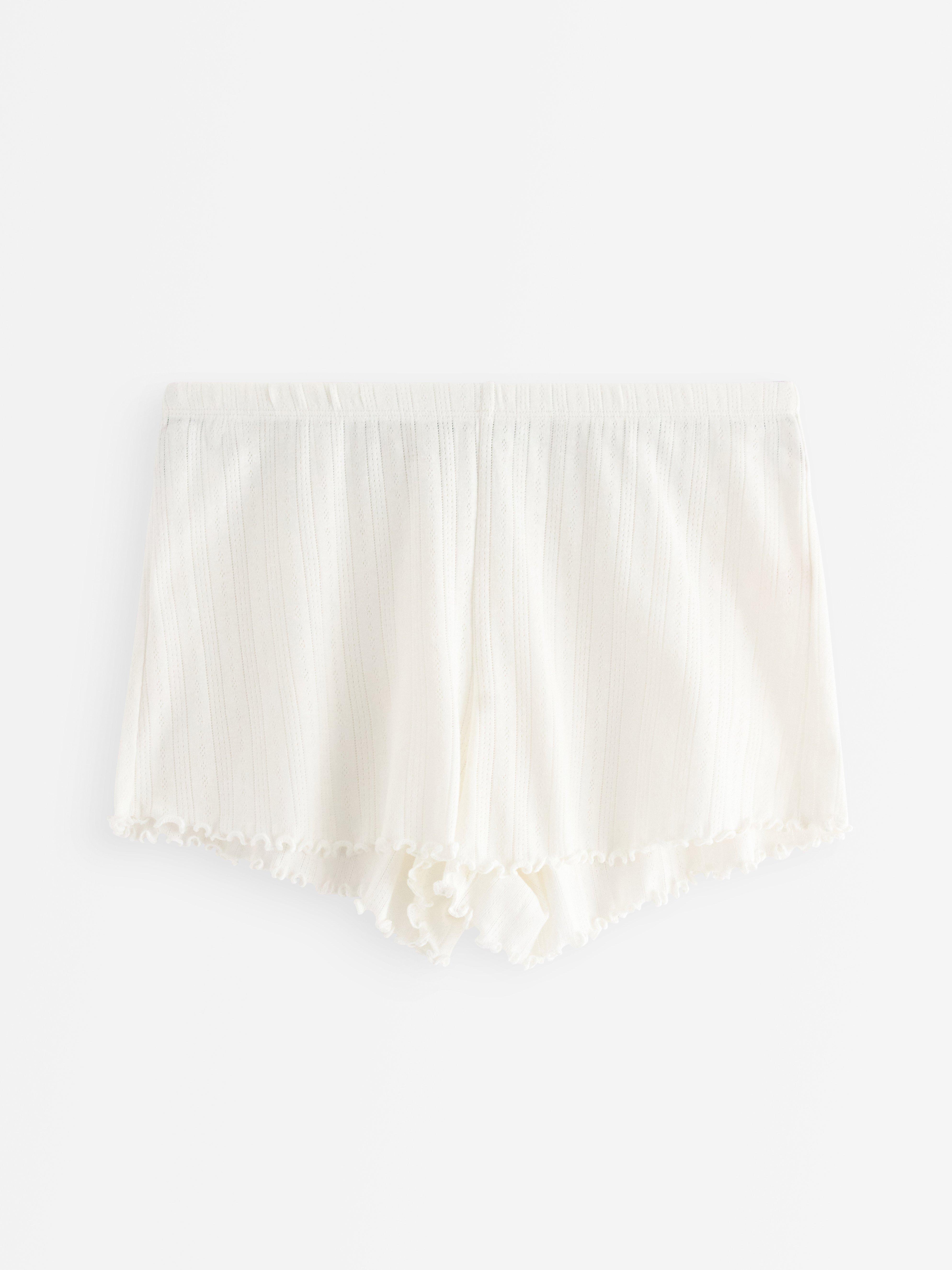 Pyjama Shorts - Lingerie - White