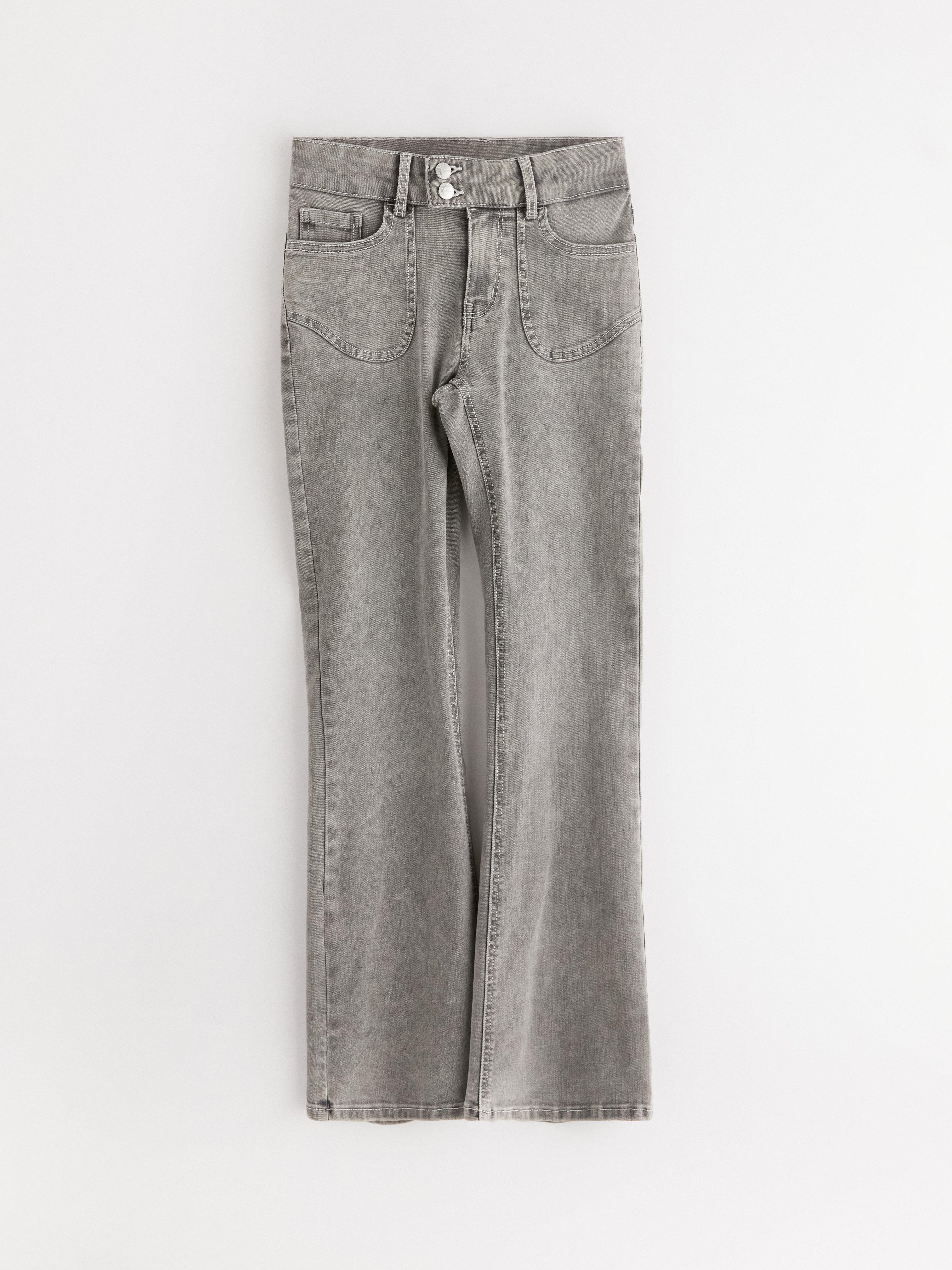 FREJA Flared leg jeans with embroidery