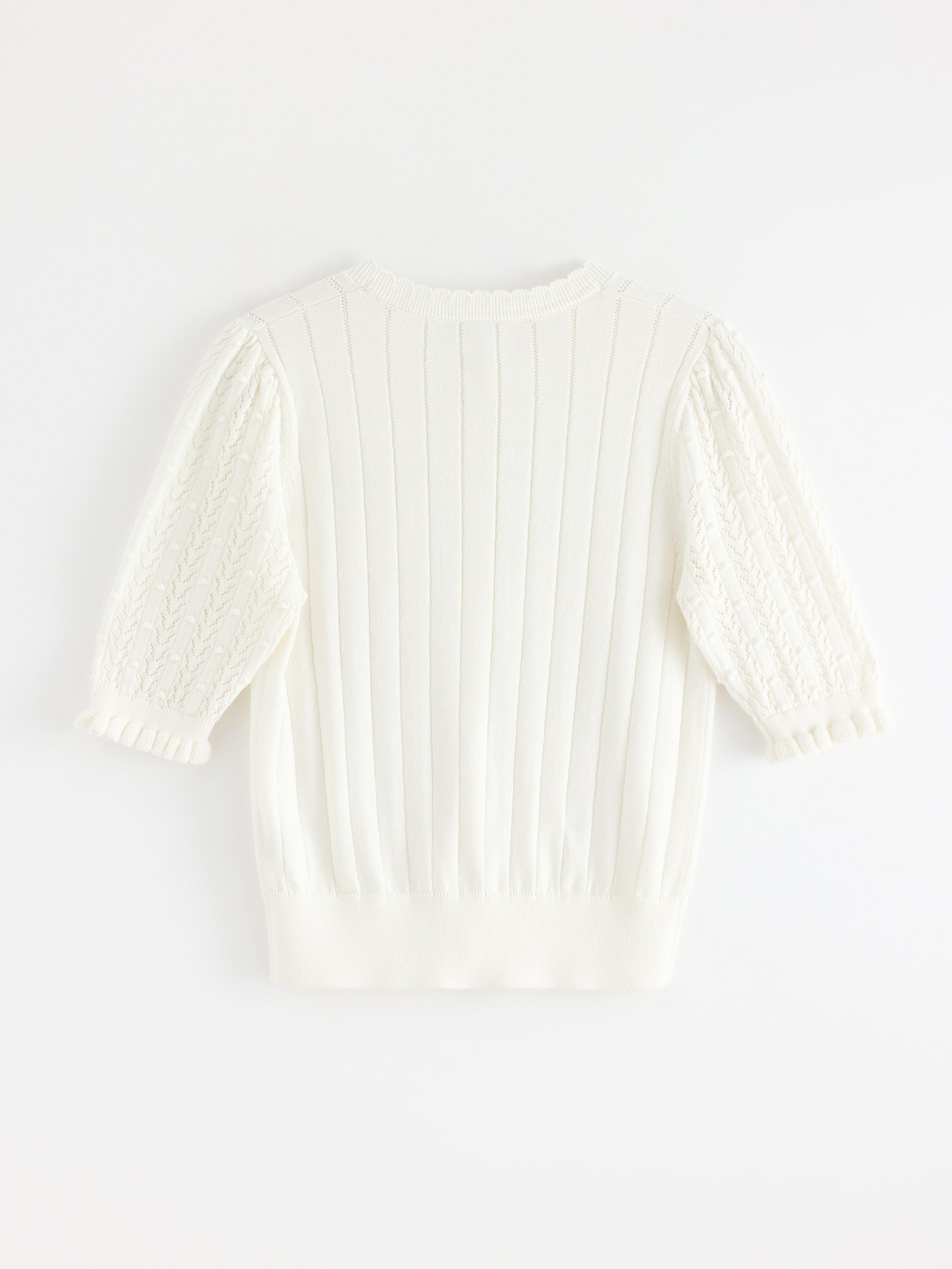 Cardigan - Dame - Hvid