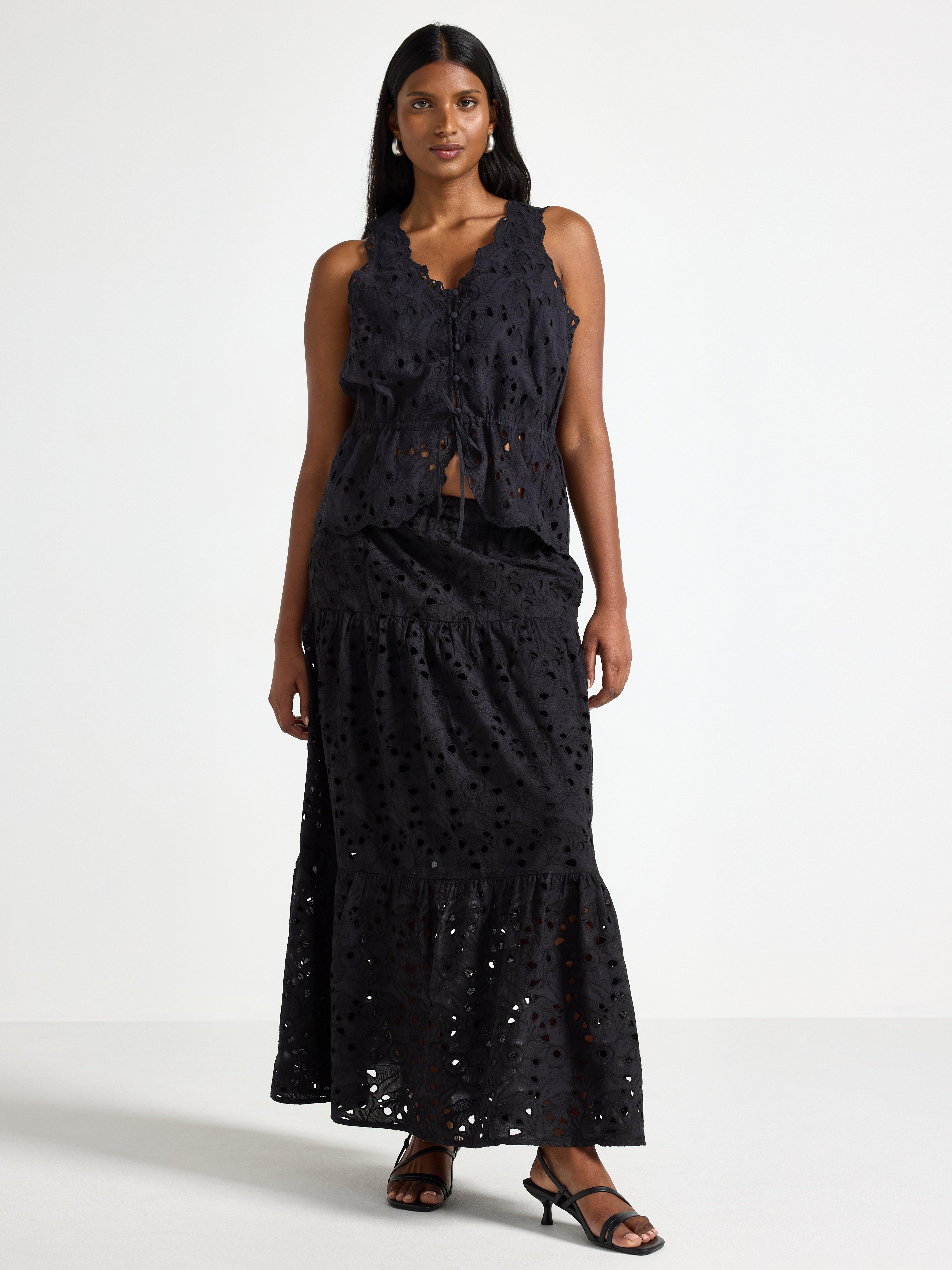 Maxi sukně - Ženy - Černá